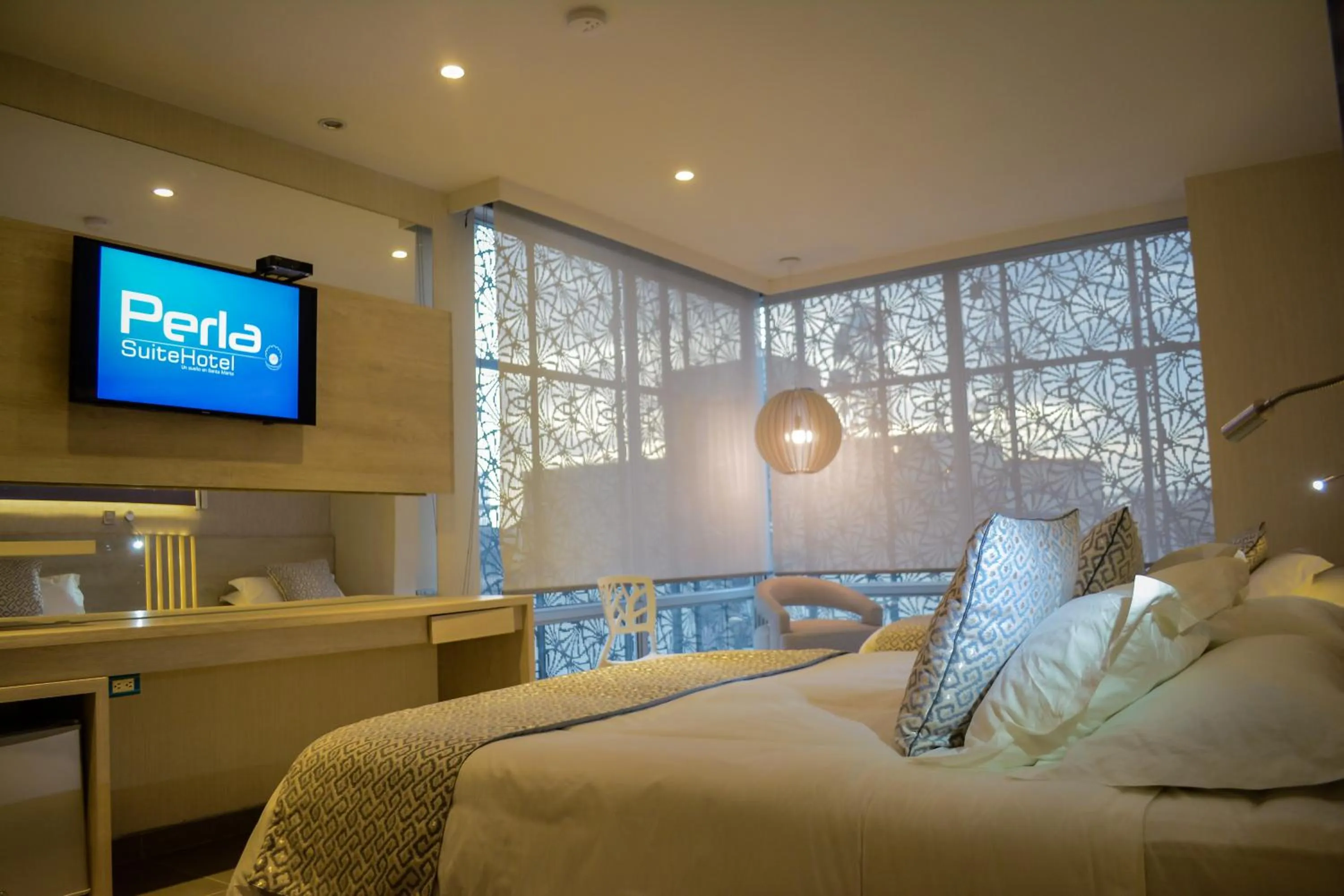 Bedroom, Bed in Hotel Perla Suite Santa Marta