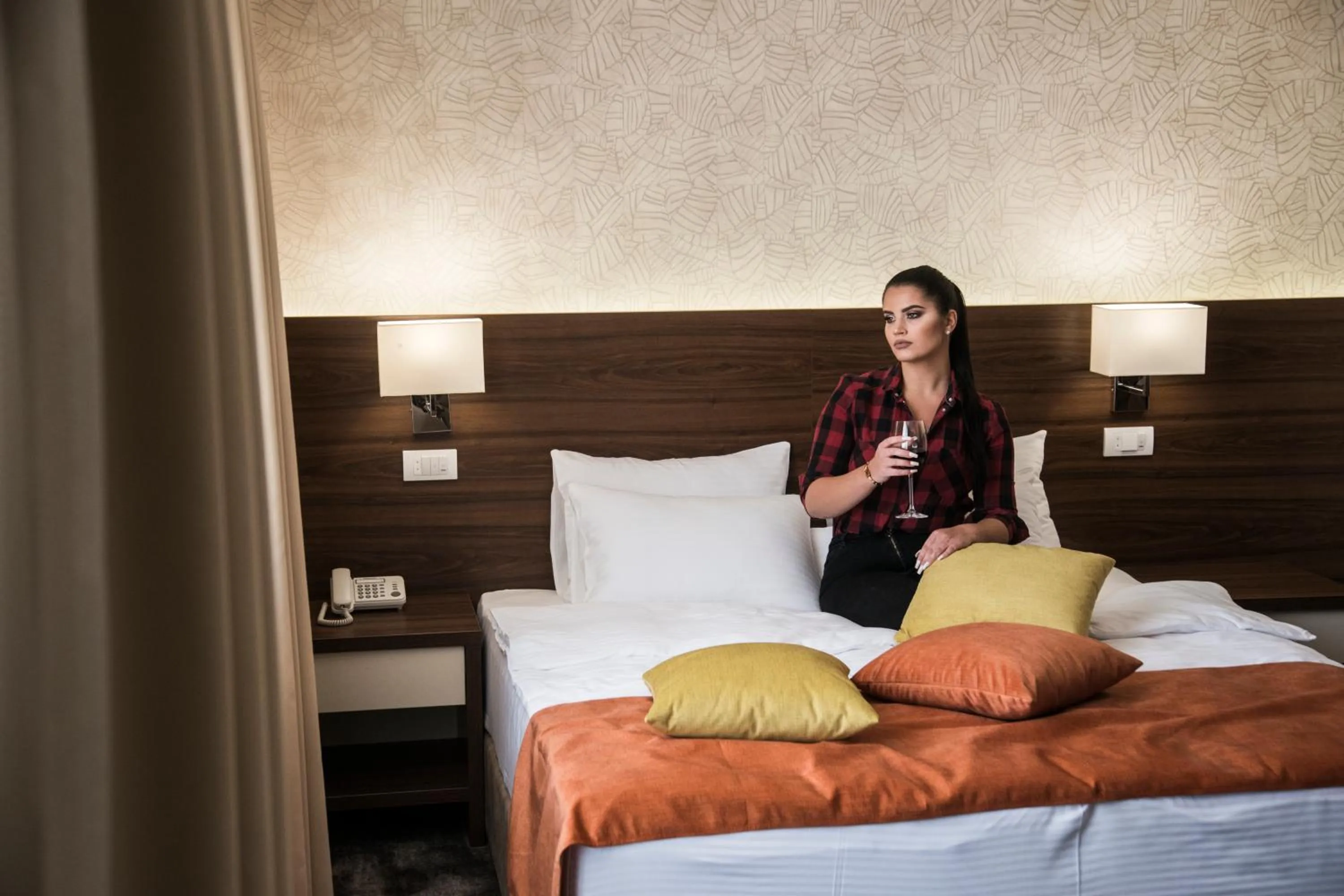 People, Bed in Hotel Marshal Garni