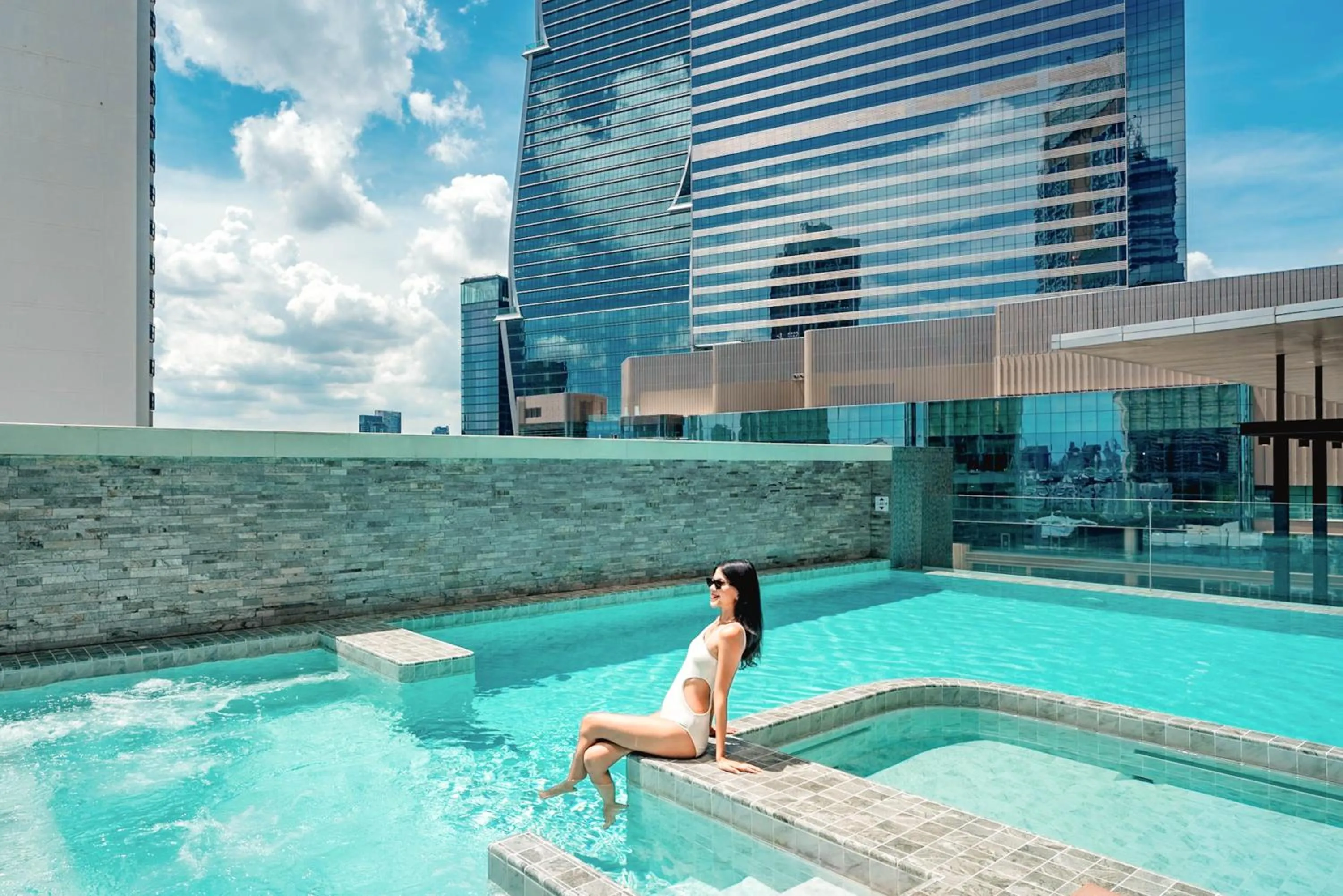 Pool view in AETAS lumpini