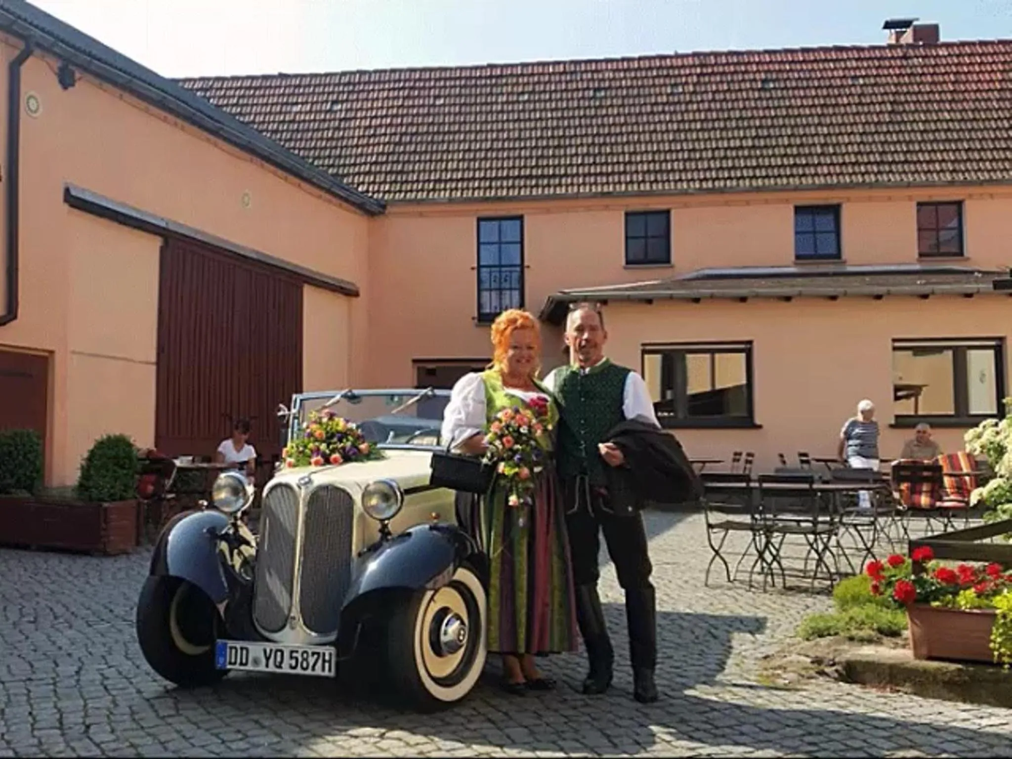 Patio in Hotel "Pension Marlis"