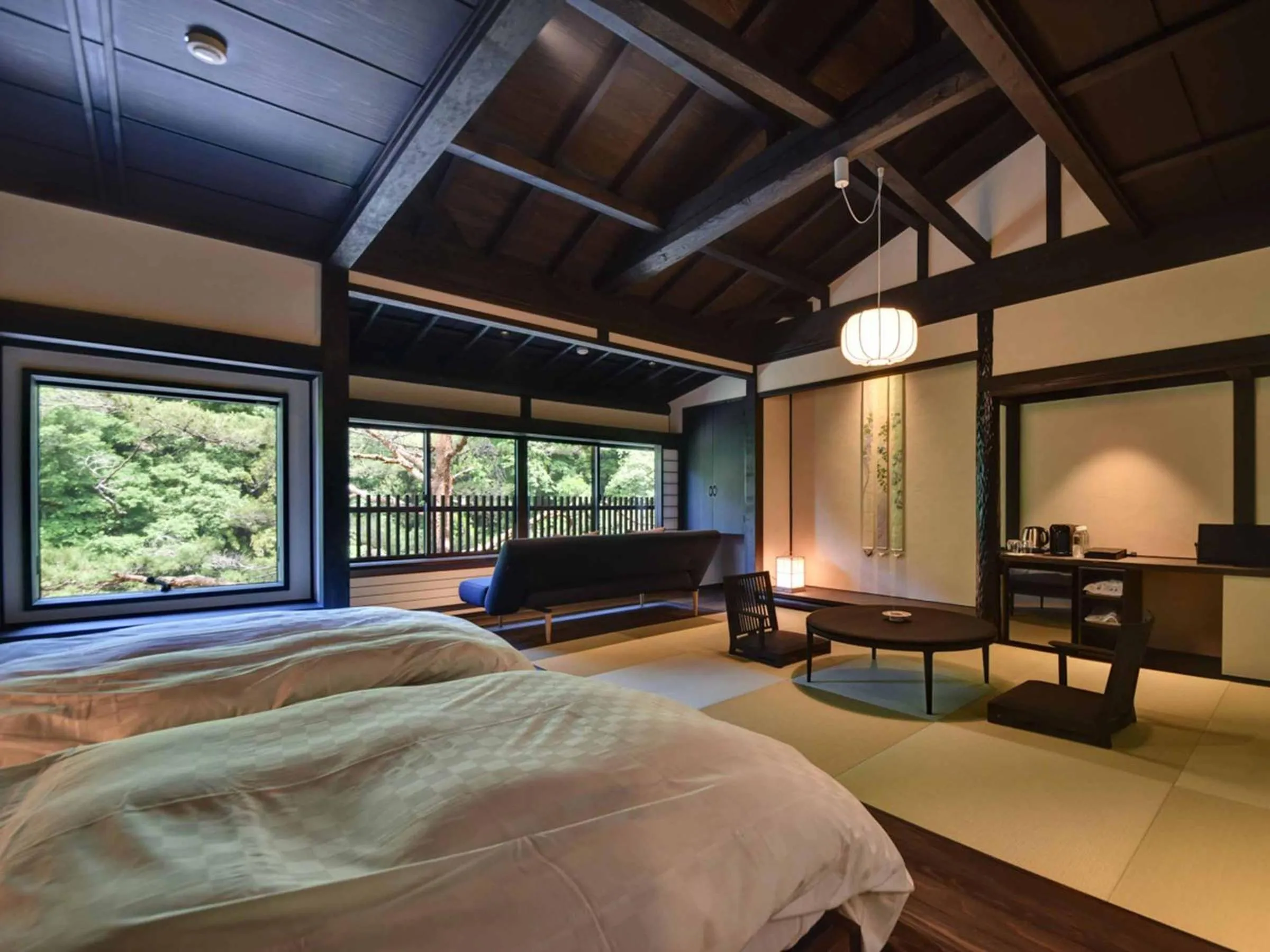 Photo of the whole room, Bed in Kyousen