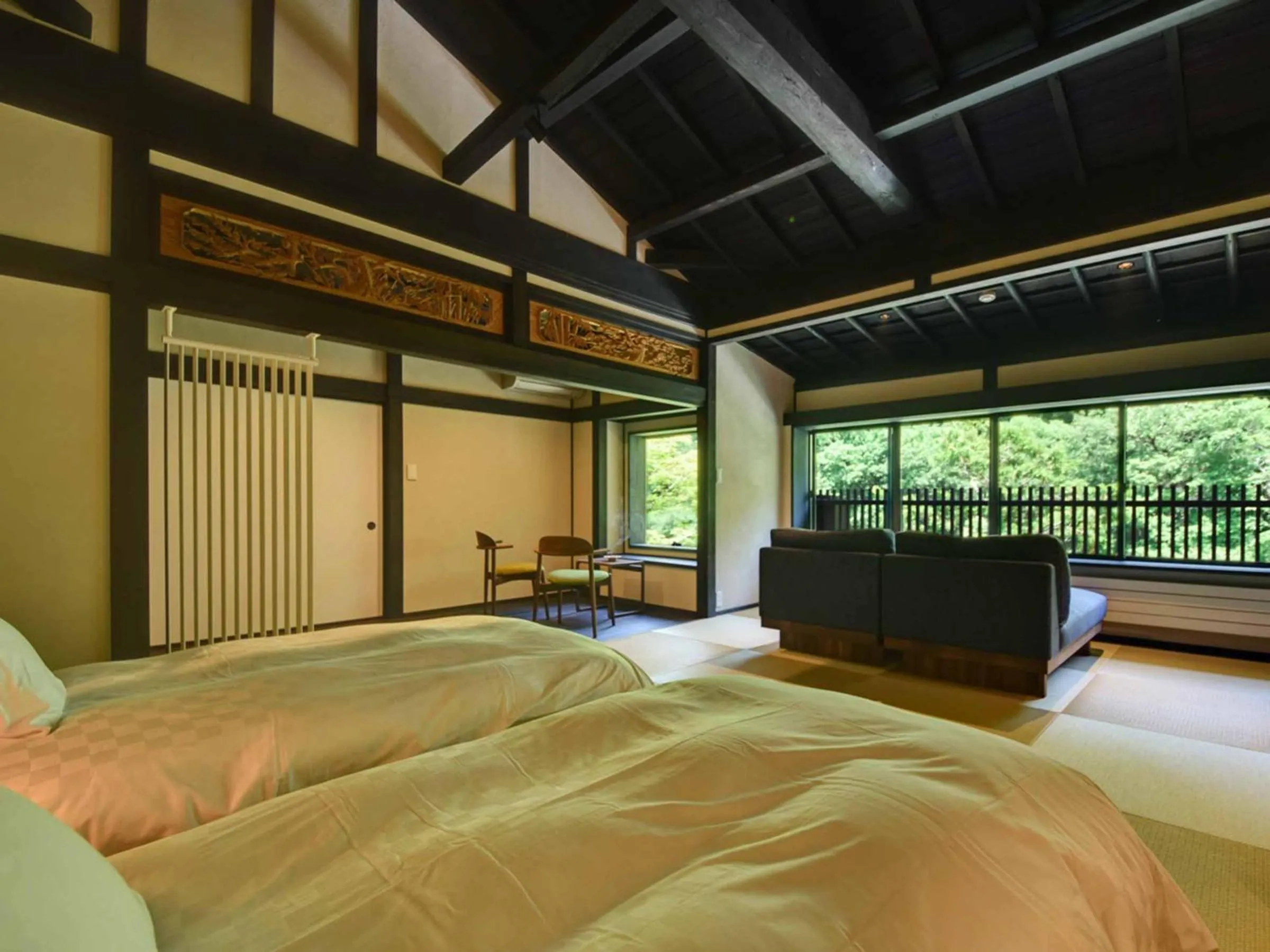 Photo of the whole room, Bed in Kyousen