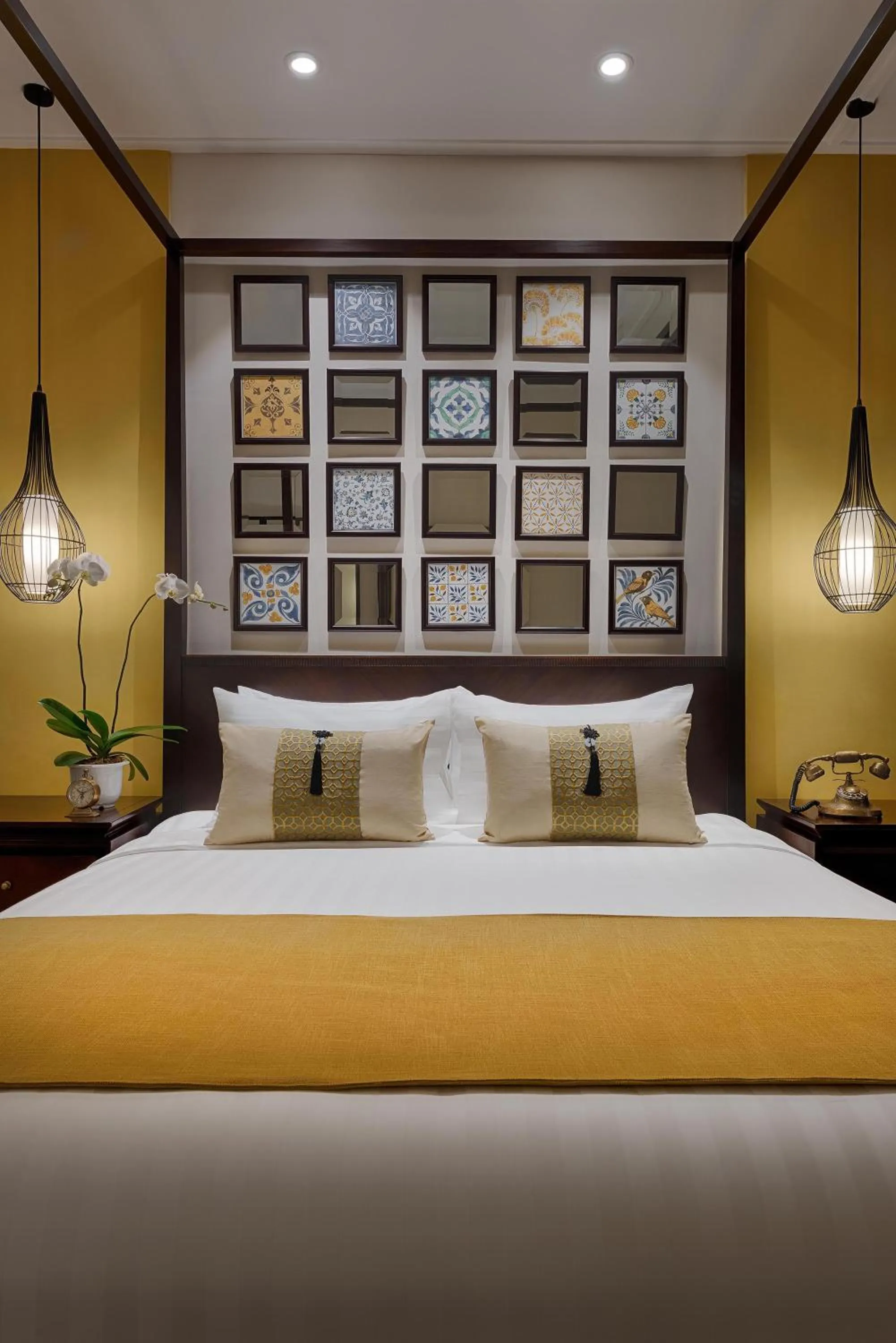 Decorative detail, Bed in Allegro Hoi An . A Little Luxury Hotel & Spa
