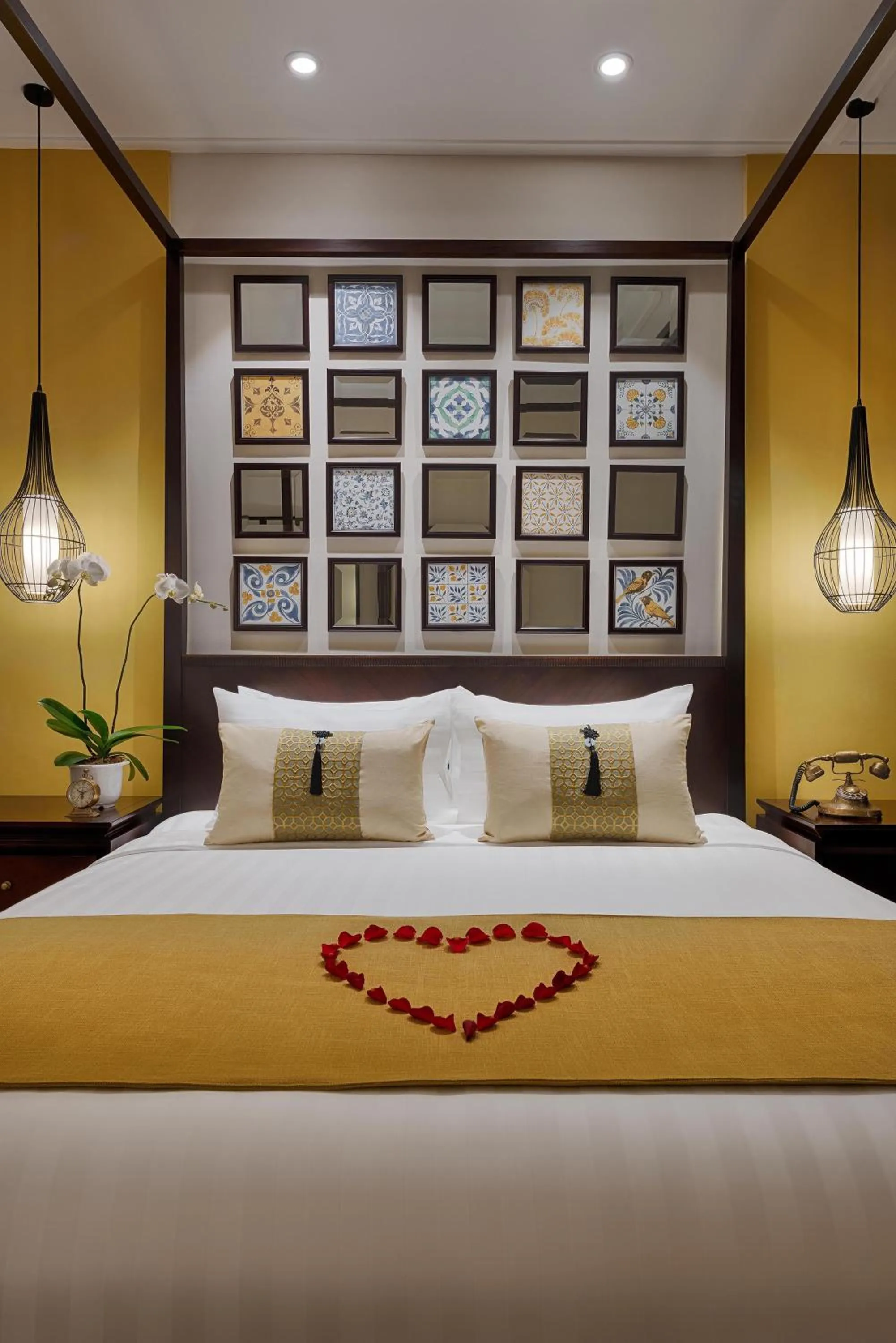 Decorative detail, Bed in Allegro Hoi An . A Little Luxury Hotel & Spa