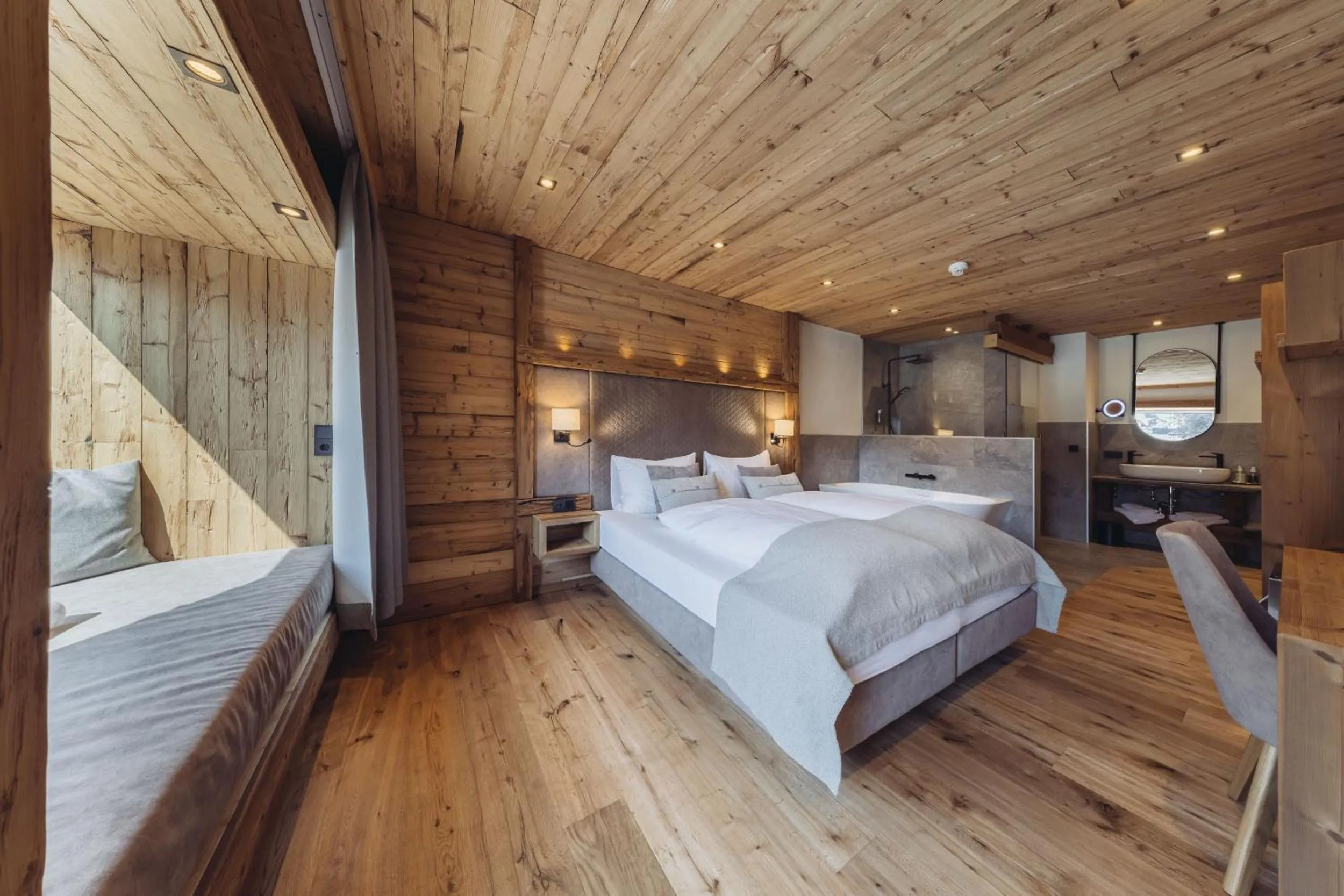 Photo of the whole room, Bed in Genusshotel Vermala Montafon