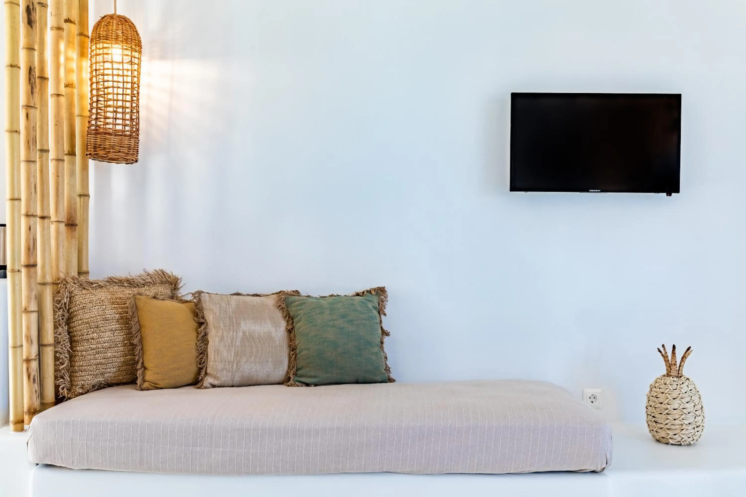 Bed in Evlalia Studios & Villas