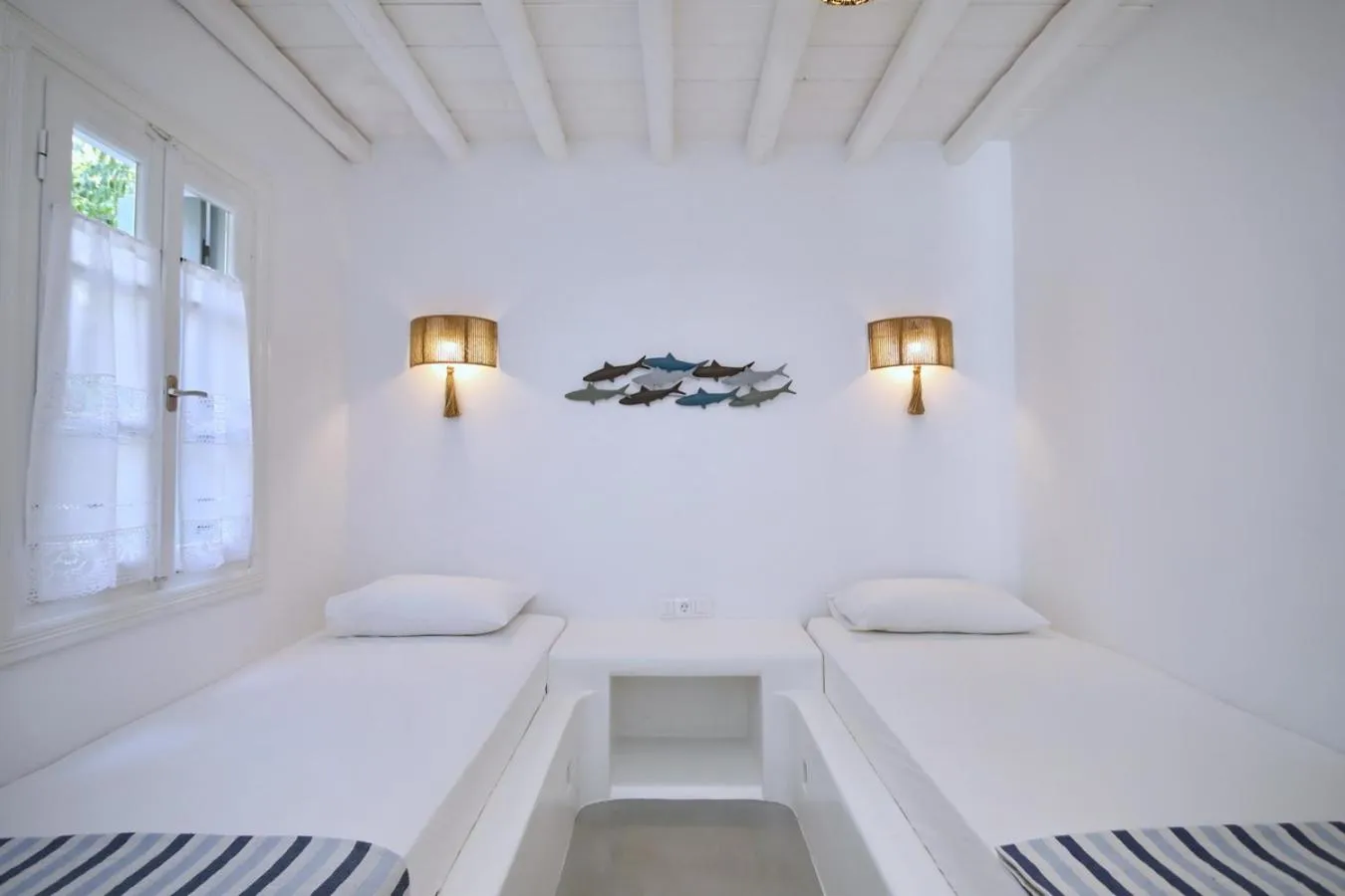 Bed in Evlalia Studios & Villas