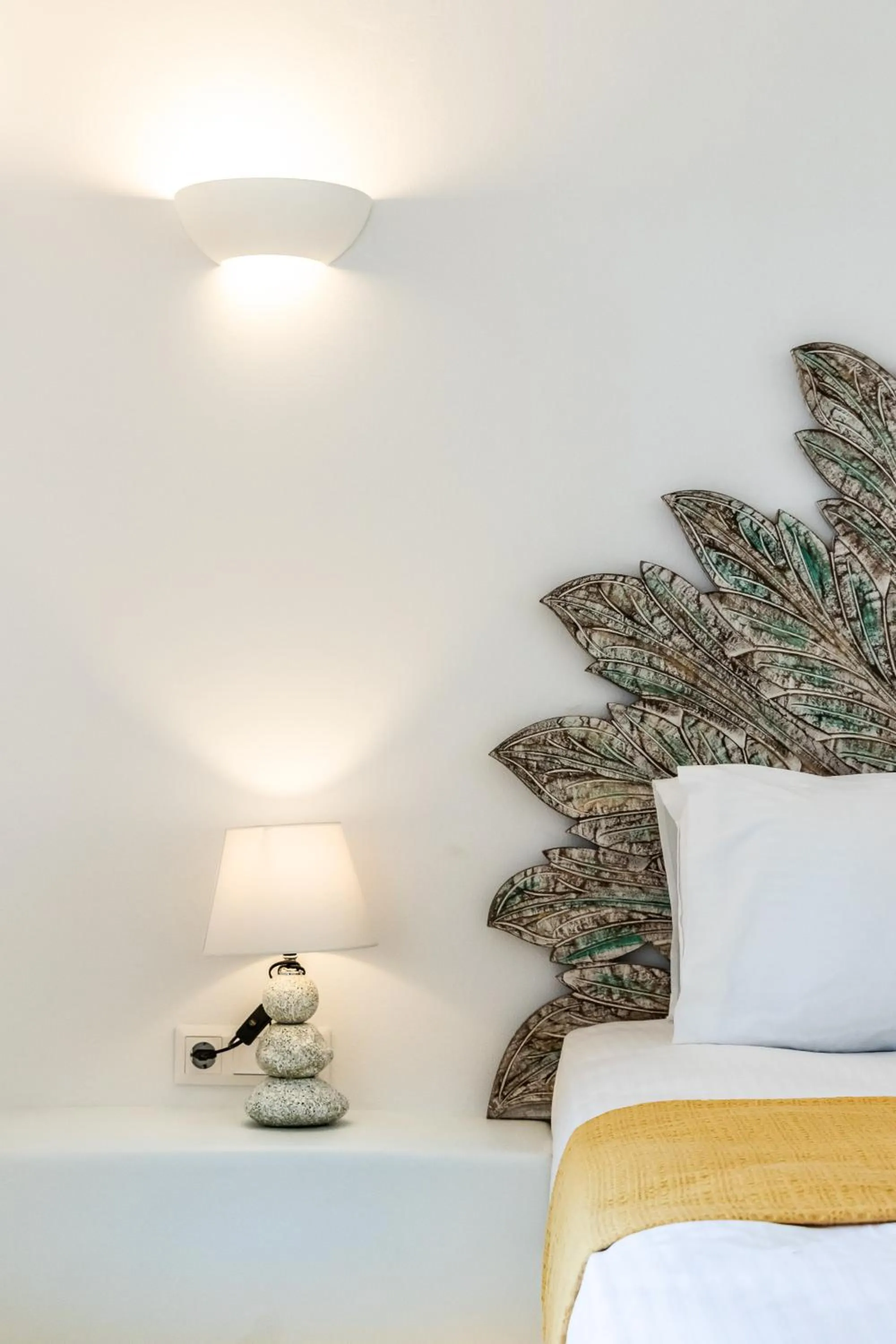 Bed in Evlalia Studios & Villas