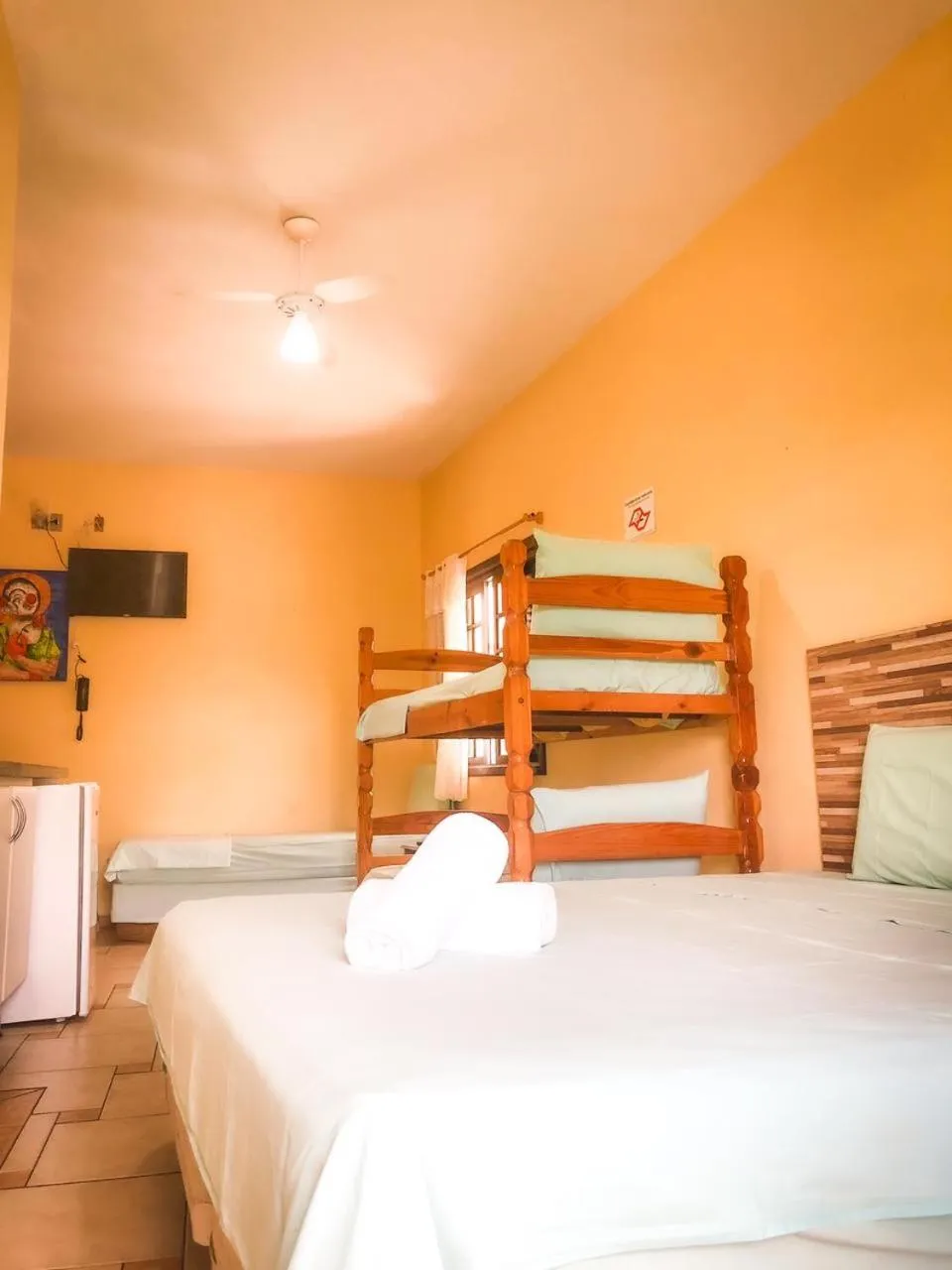 Bed in Pousada Solarium UNIDADE 1 ECONOMICA-BÁSICA