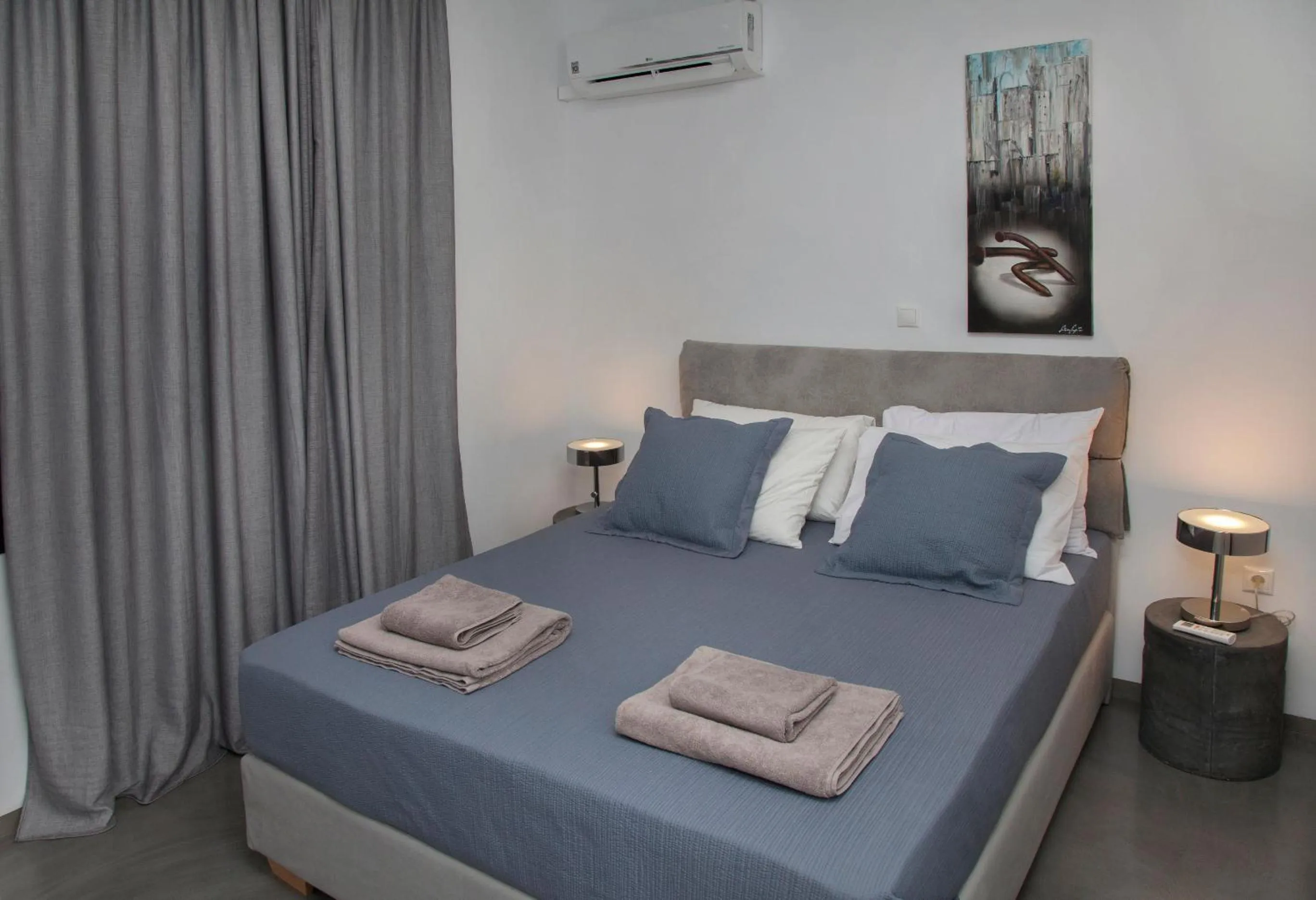 Bedroom, Bed in Luxury Penthouse touching the Acropolis by GHH