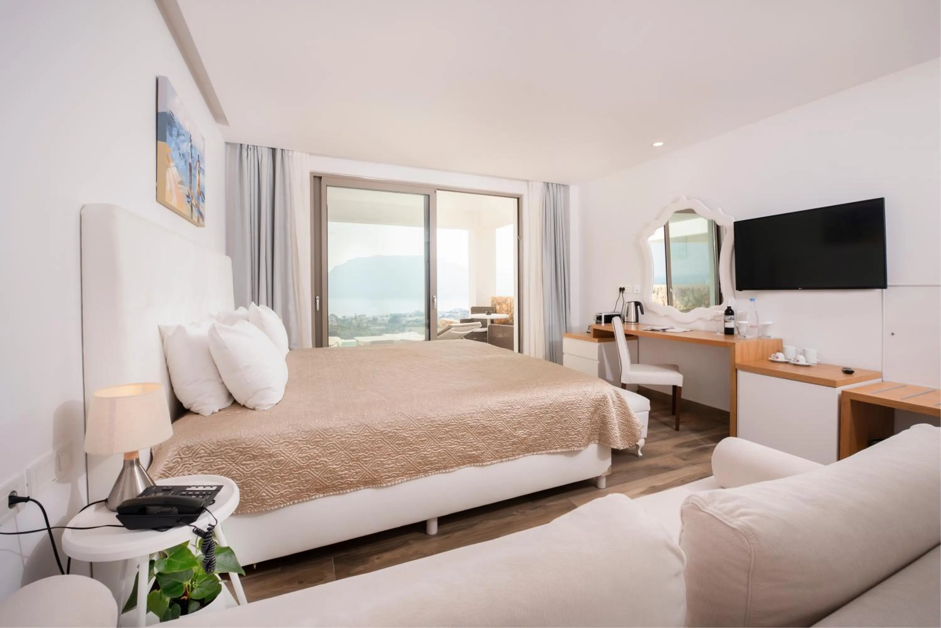 Bed in White Rock of Kos Hotel - Adults only