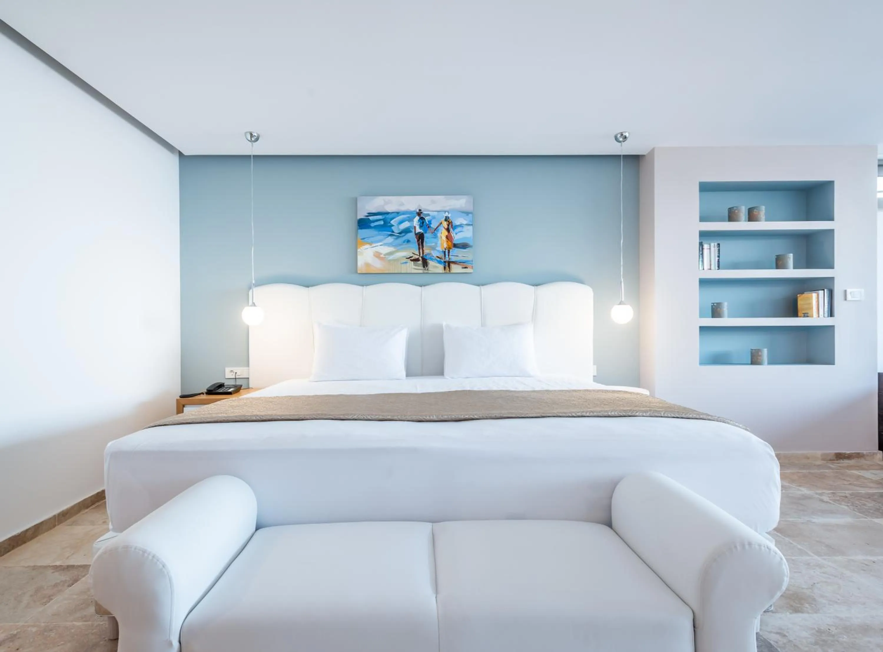 Bed in White Rock of Kos Hotel - Adults only