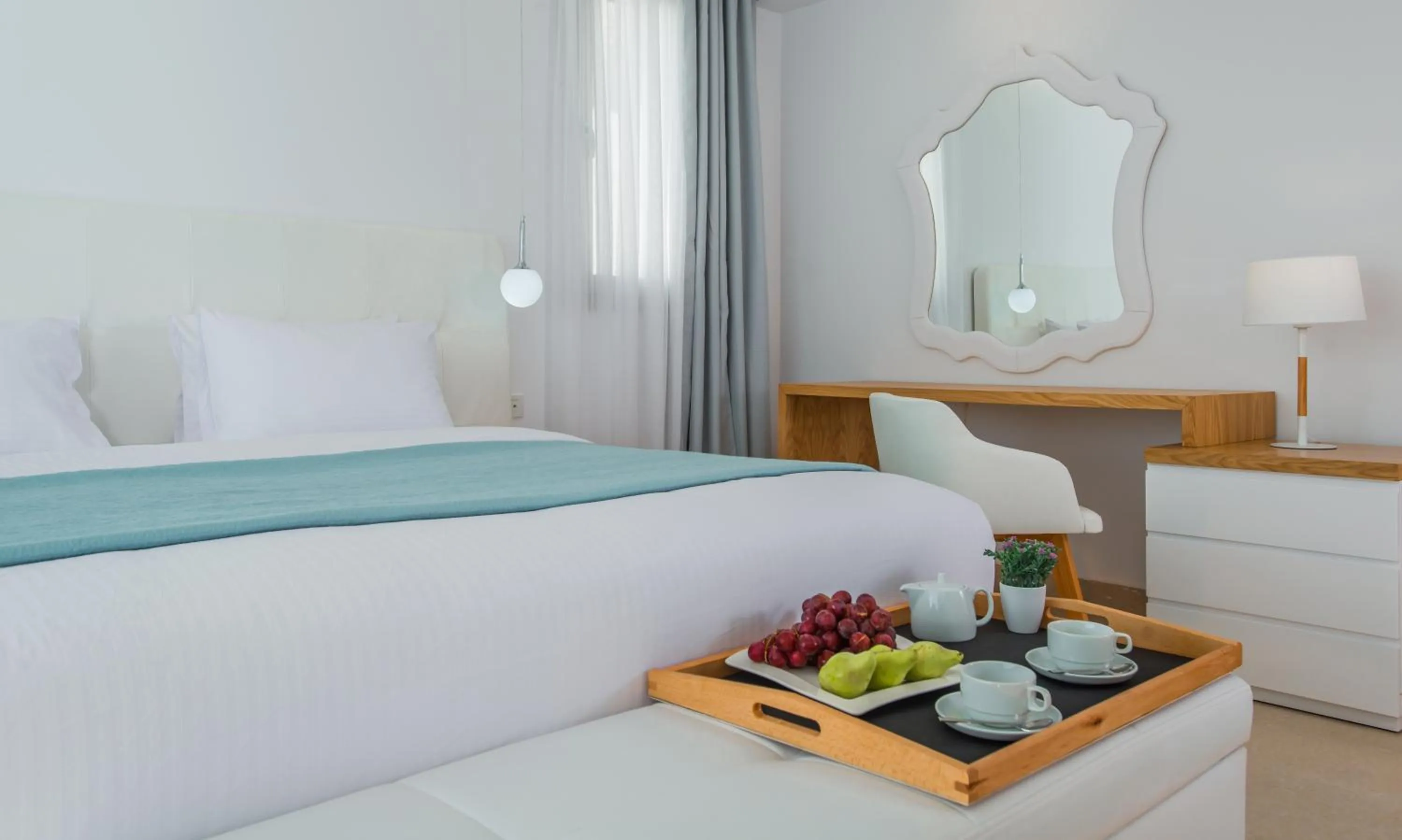 Photo of the whole room, Bed in White Rock of Kos Hotel - Adults only