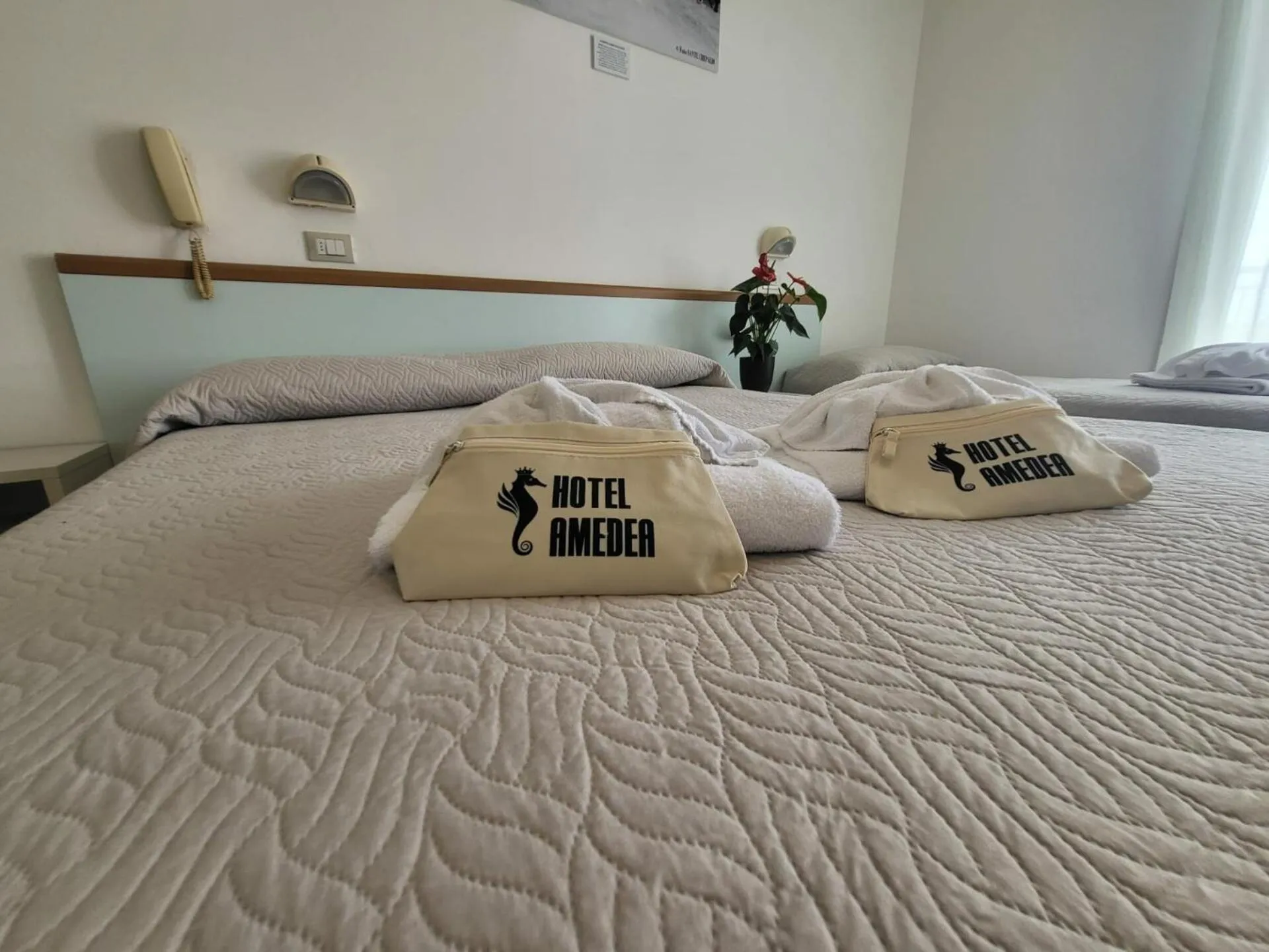 Bed in Hotel Amedea