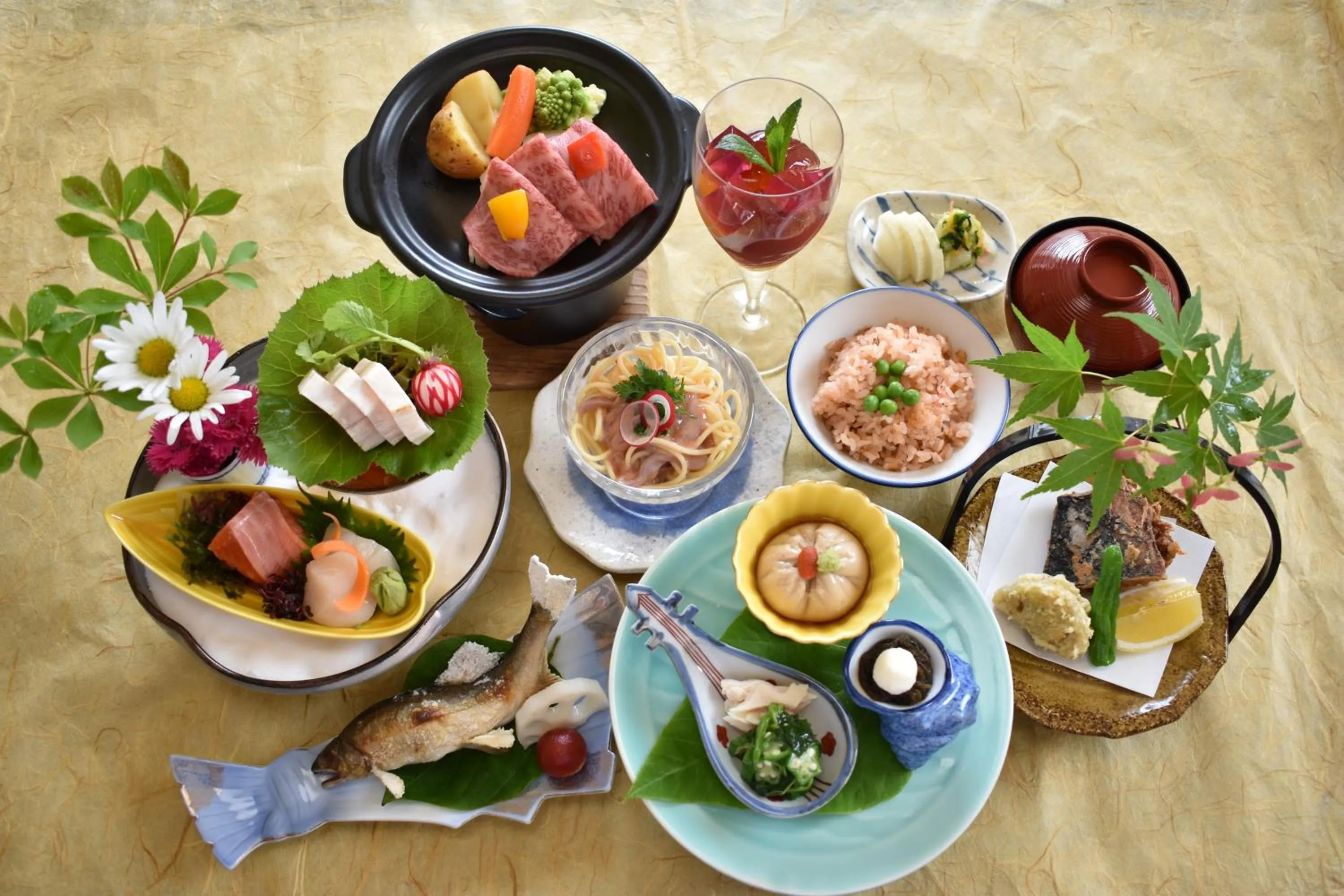 Dinner in Shiobara Onsen Tokiwa Hotel