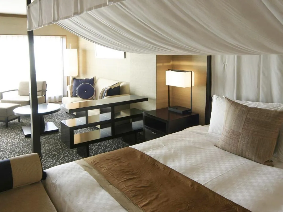 Bed in Atami Season Hotel