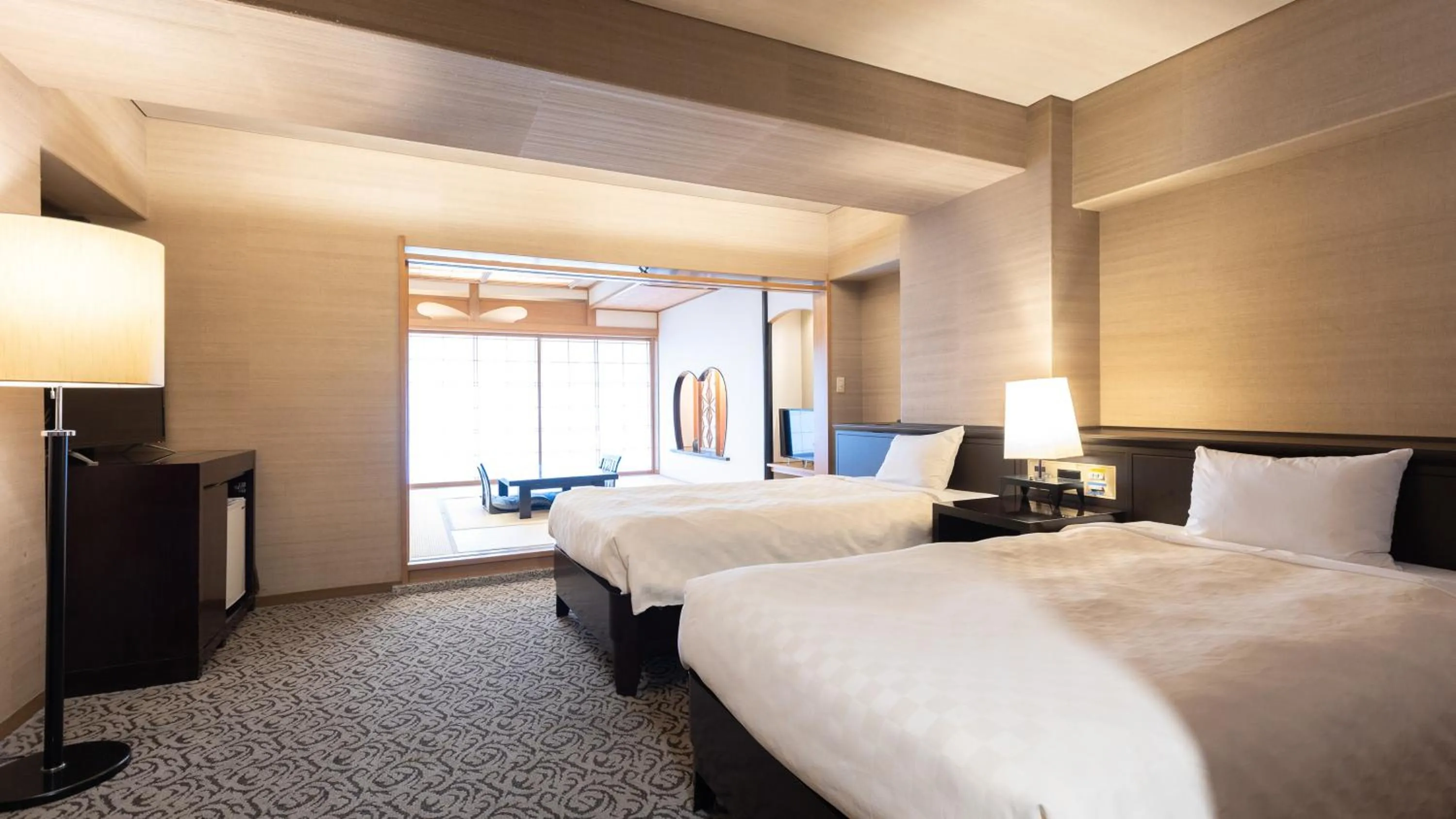 Bed in Atami Season Hotel