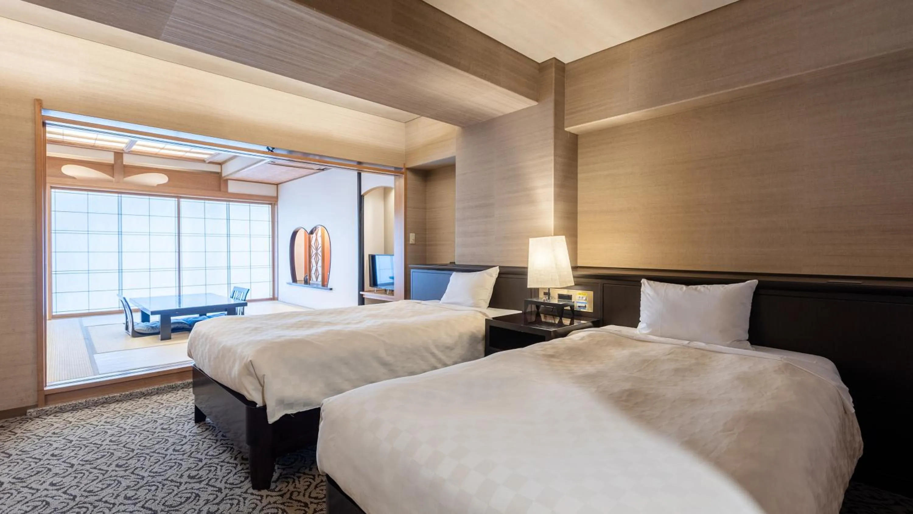 Bed in Atami Season Hotel