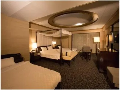 Bed in Atami Season Hotel