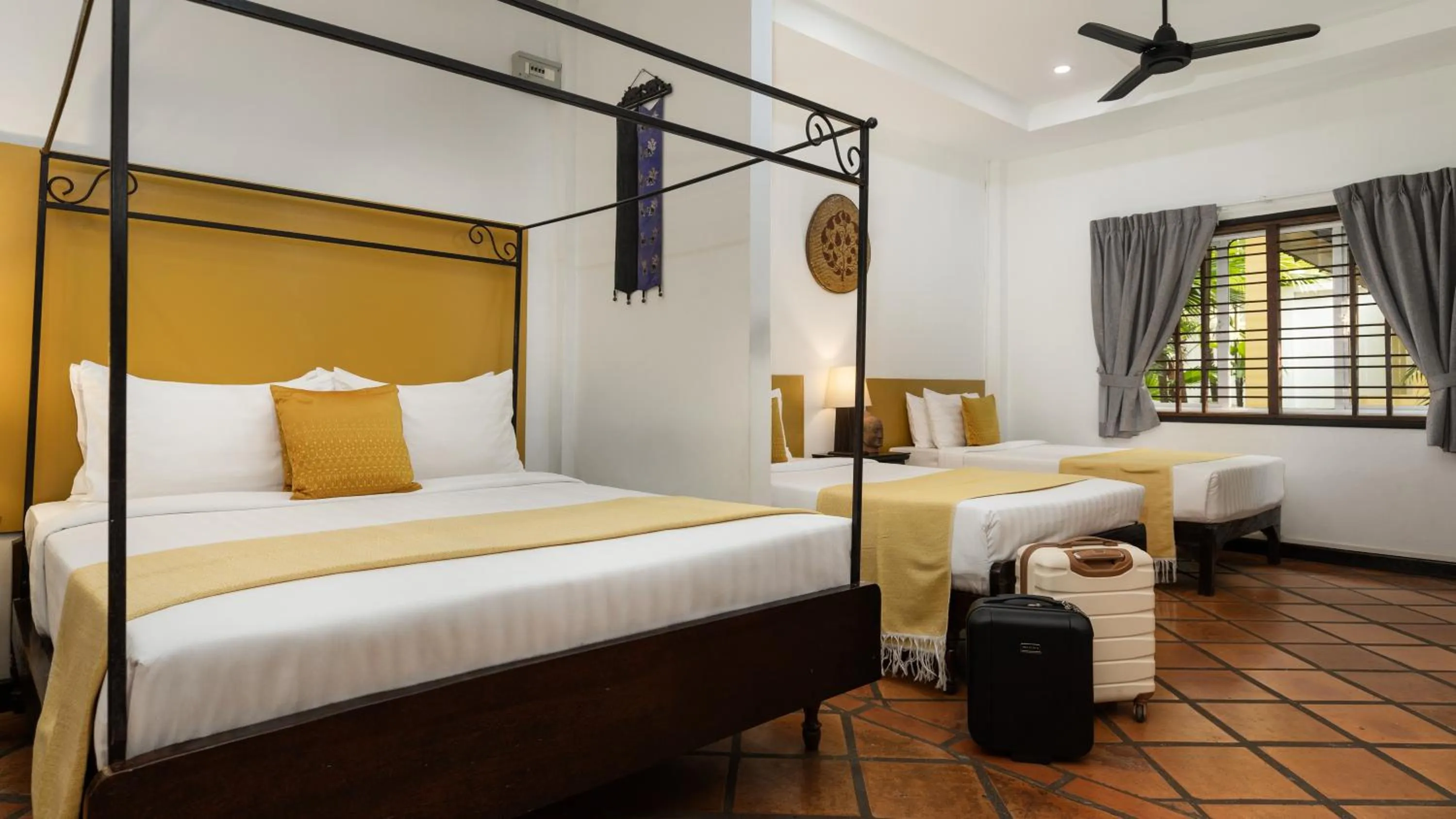 View (from property/room), Bed in Pavillon Indochine Boutique - Hotel