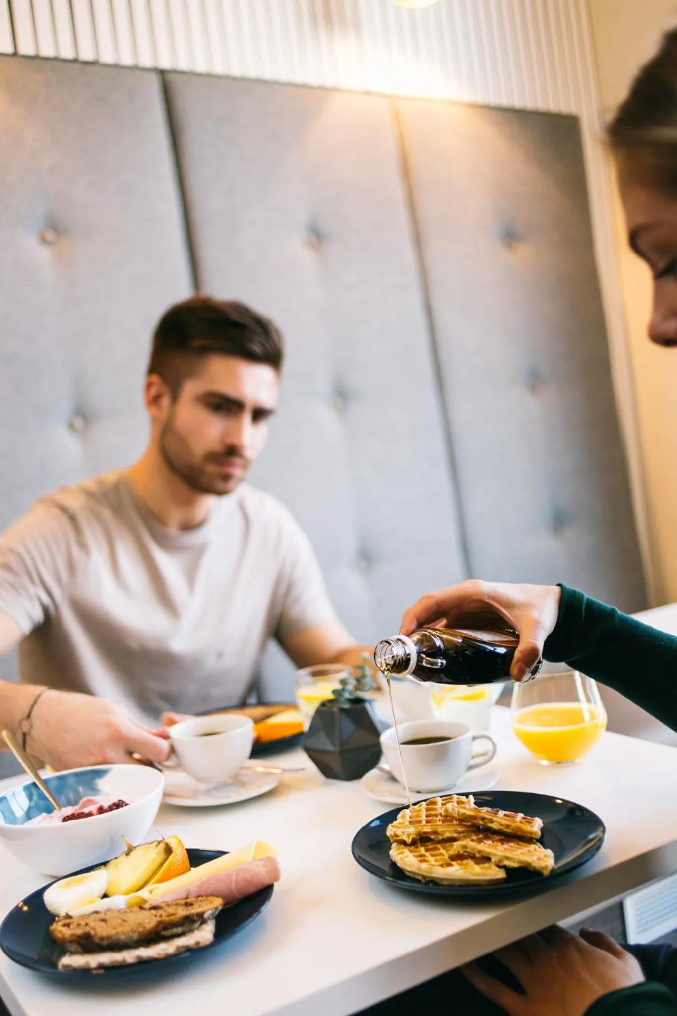 Buffet breakfast in Hotel Berg by Keflavik Airport