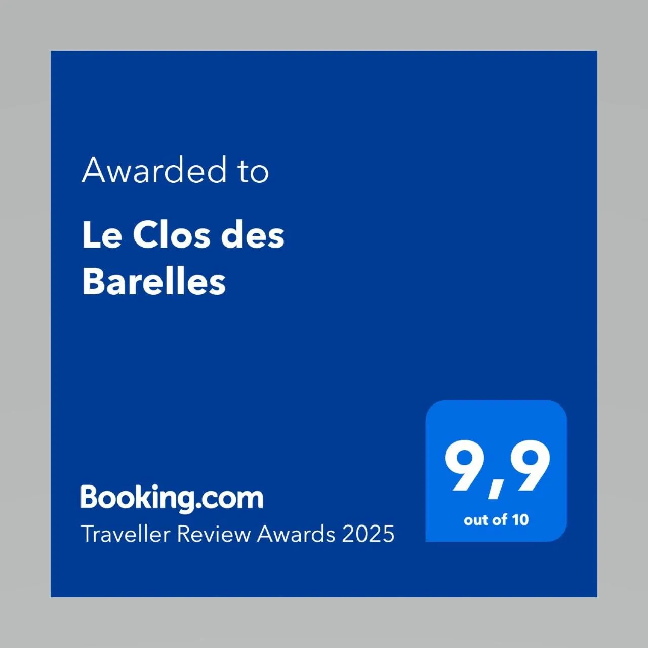 Logo/Certificate/Sign in Le Clos des Barelles
