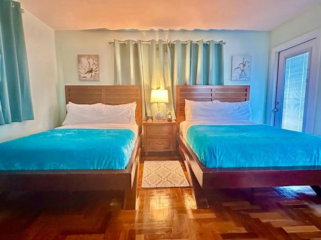 Bed in Blue House Miami