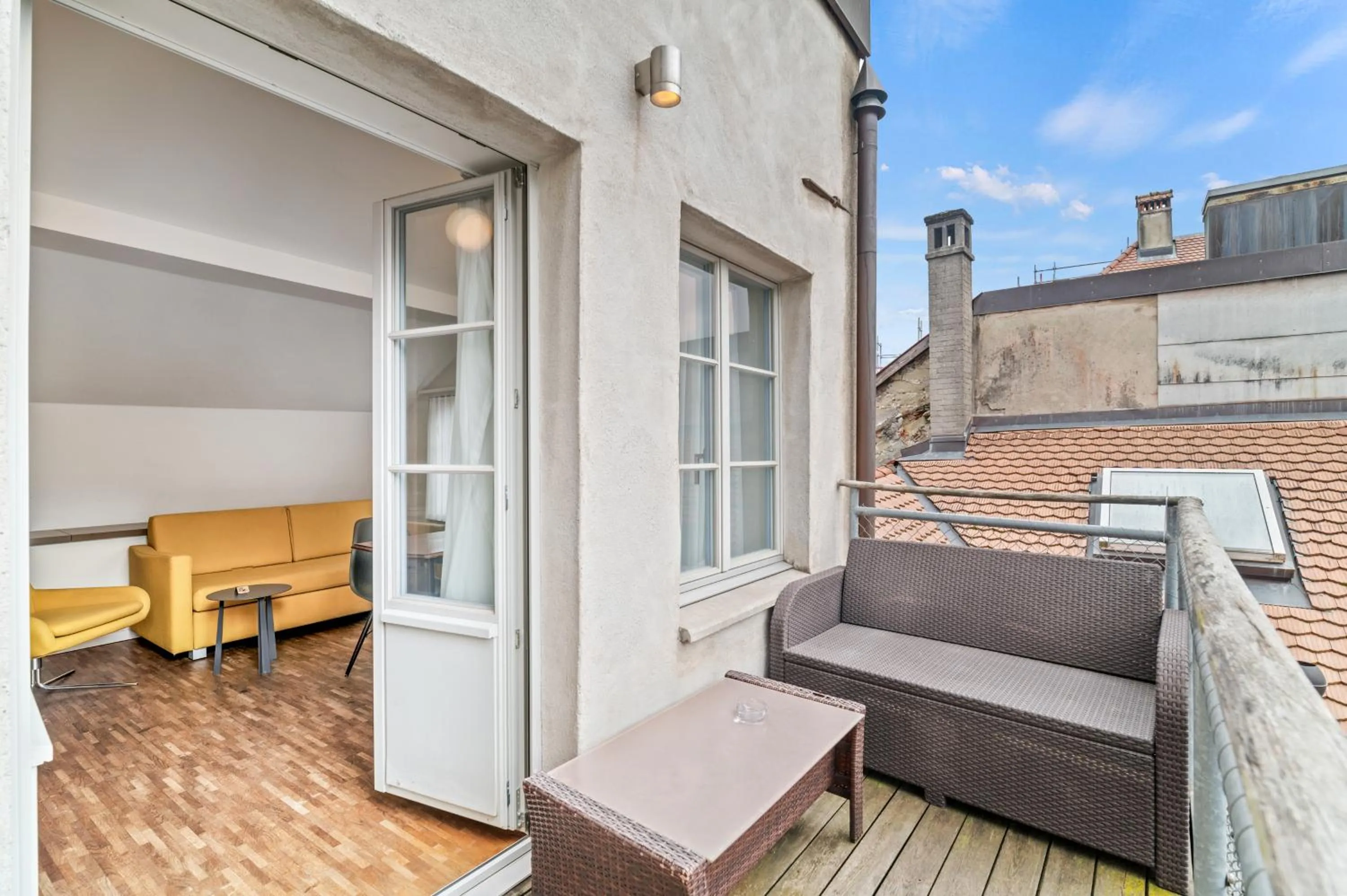Balcony/Terrace in Aparthotel Hine Adon Fribourg