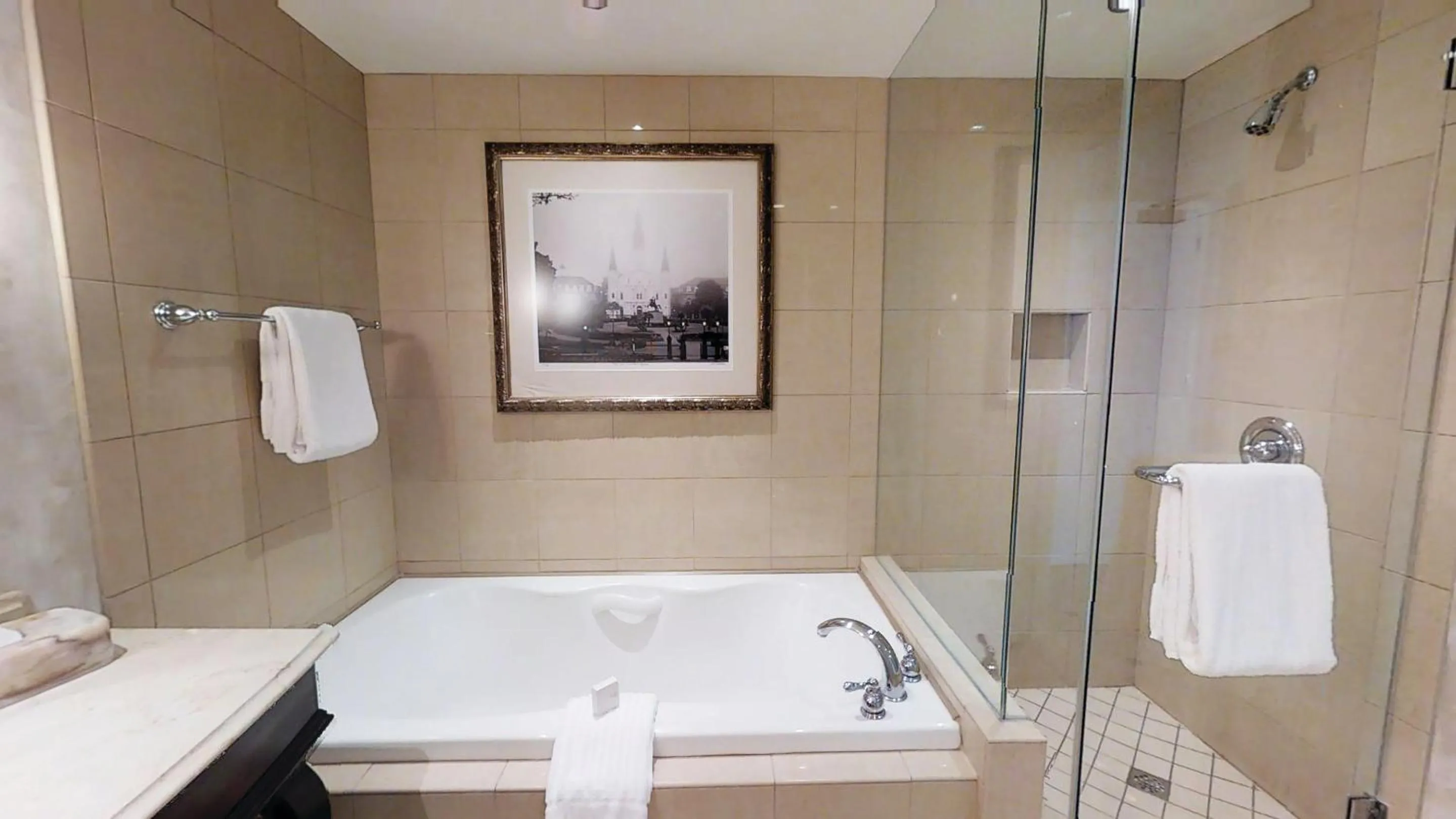 Bathroom in Caesars New Orleans, A Caesars Destination