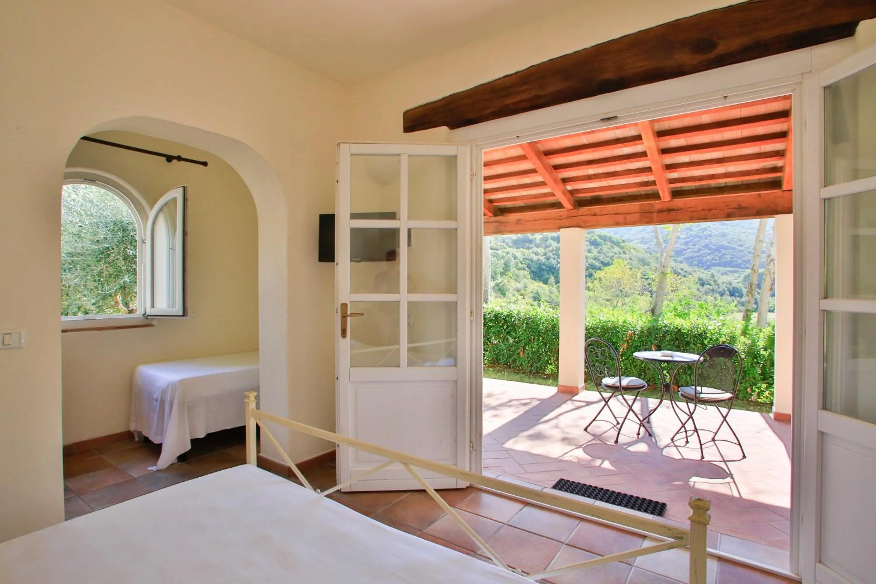 Patio, Bed in Hotel Santo Stefano
