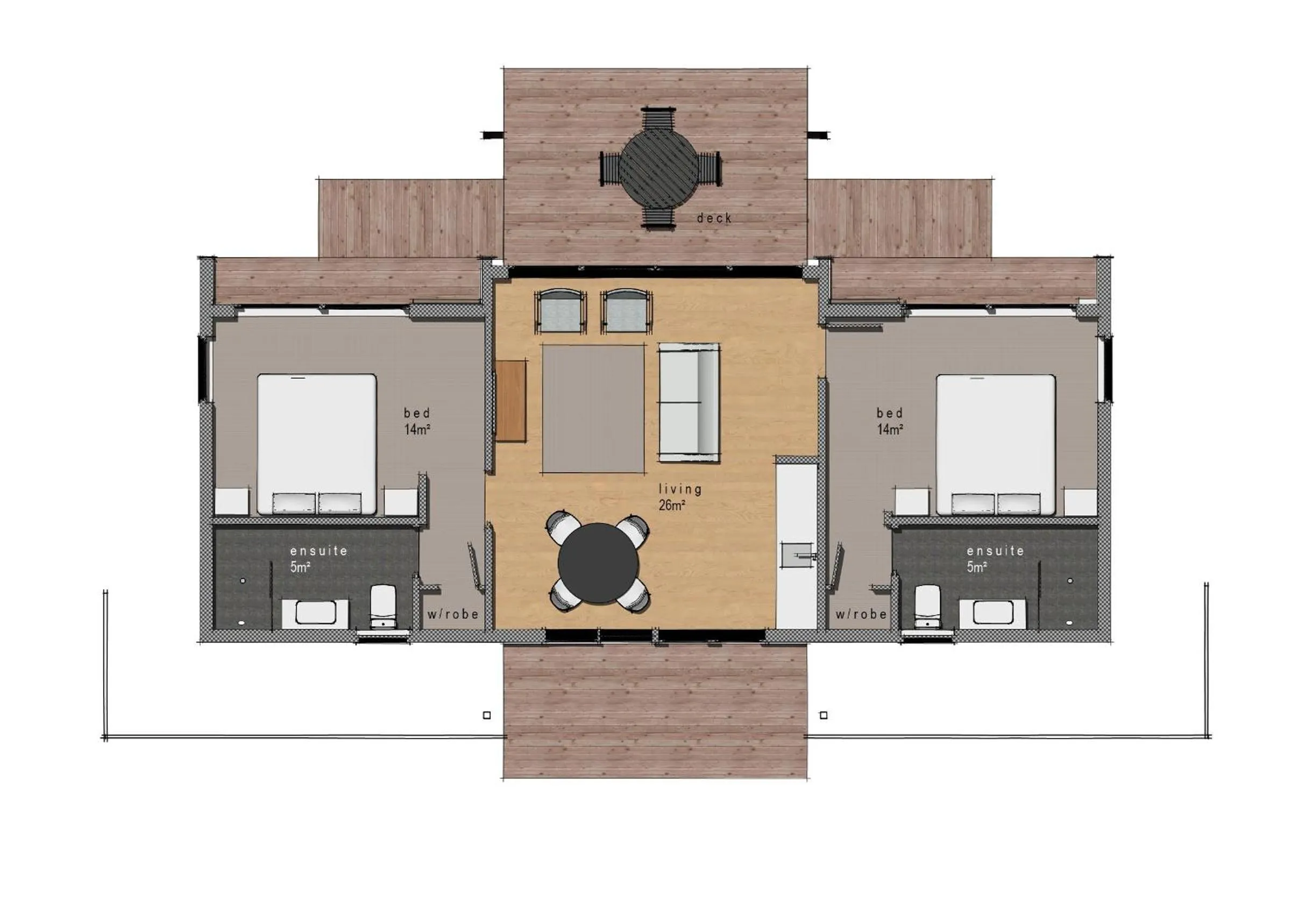 Photo of the whole room in Plume Villas