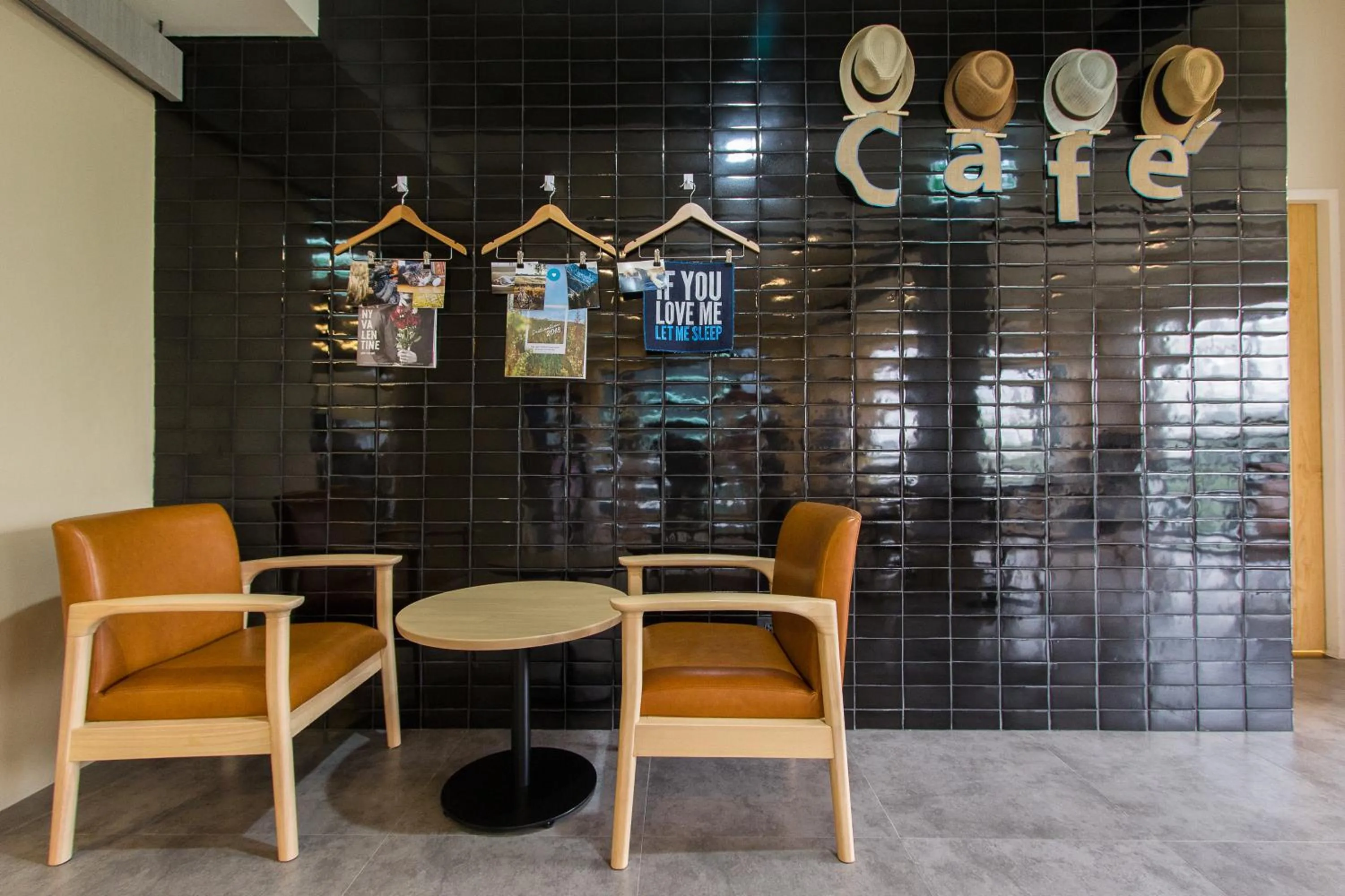 Seating area in Lazy Sunday hostel