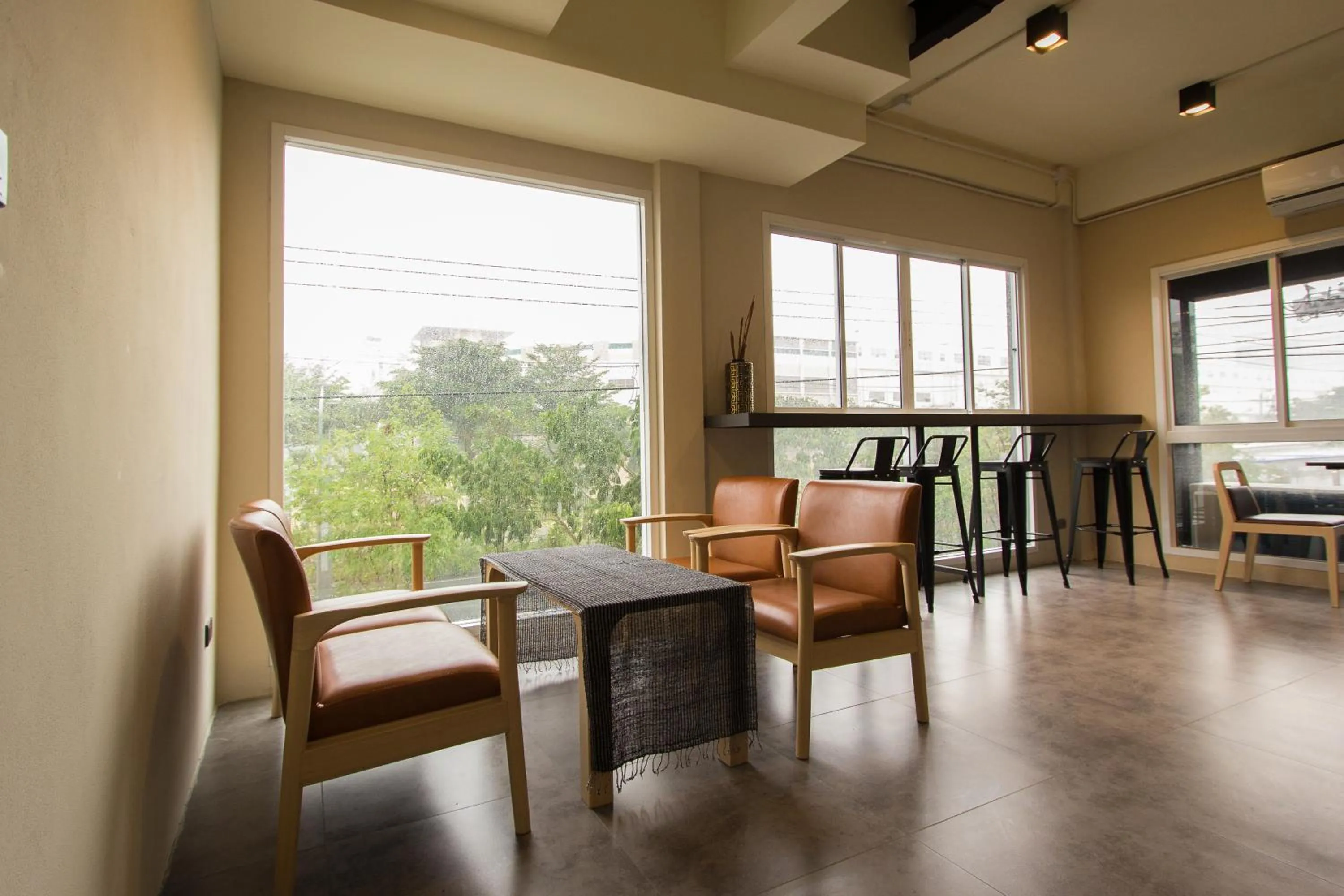 Seating area in Lazy Sunday hostel