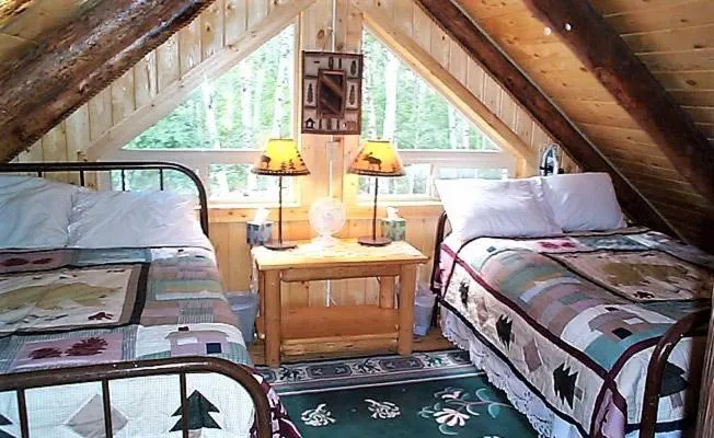Photo of the whole room, Bed in Grandpa's Cabin