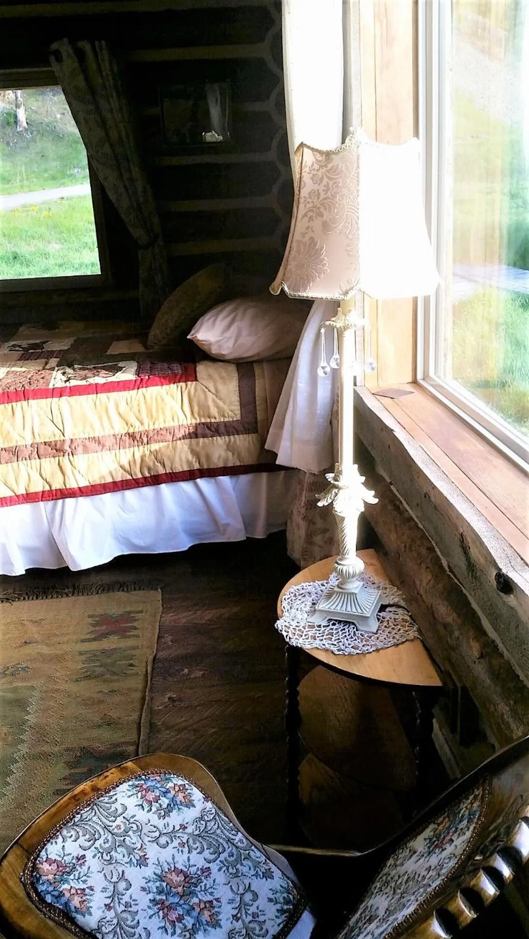Bed in Creek Cabin