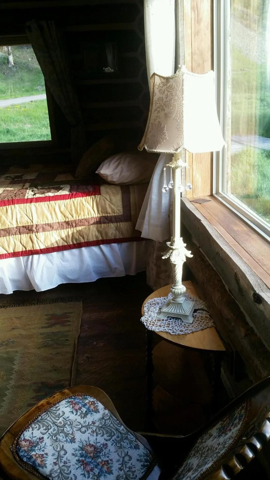 Bed in Creek Cabin