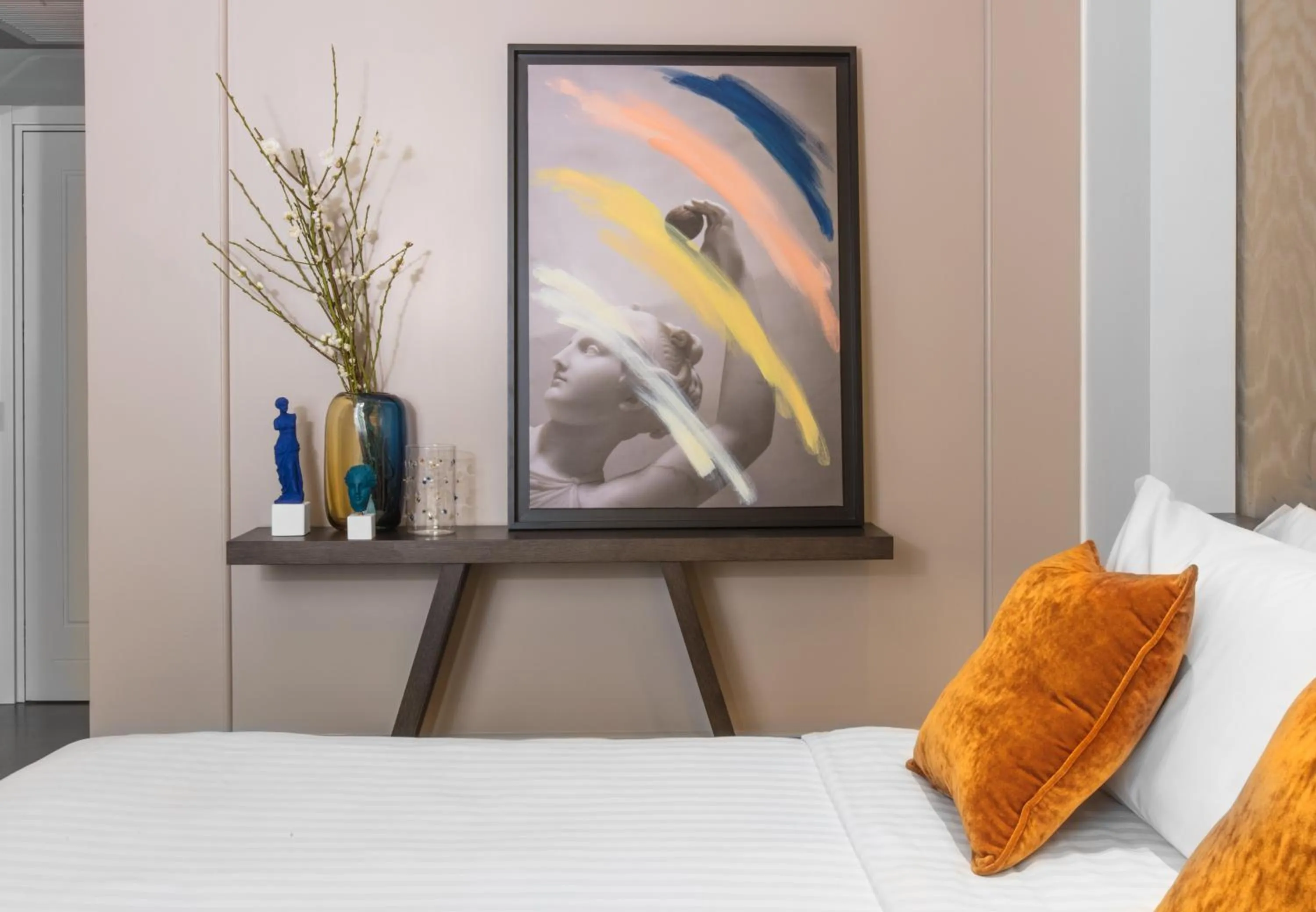 Bed in Singer Palace Hotel Roma