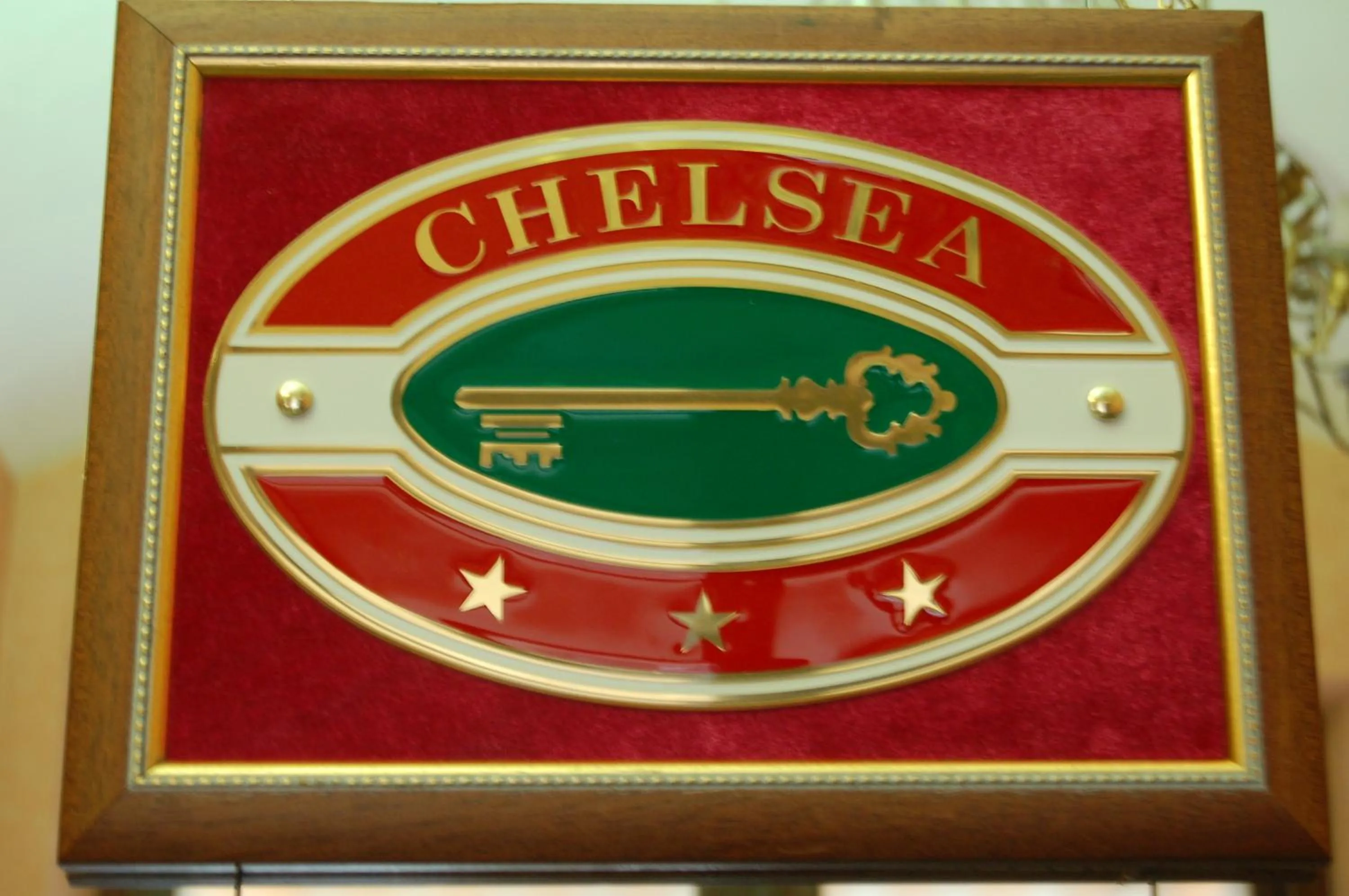 Logo/Certificate/Sign in Hotel Chelsea