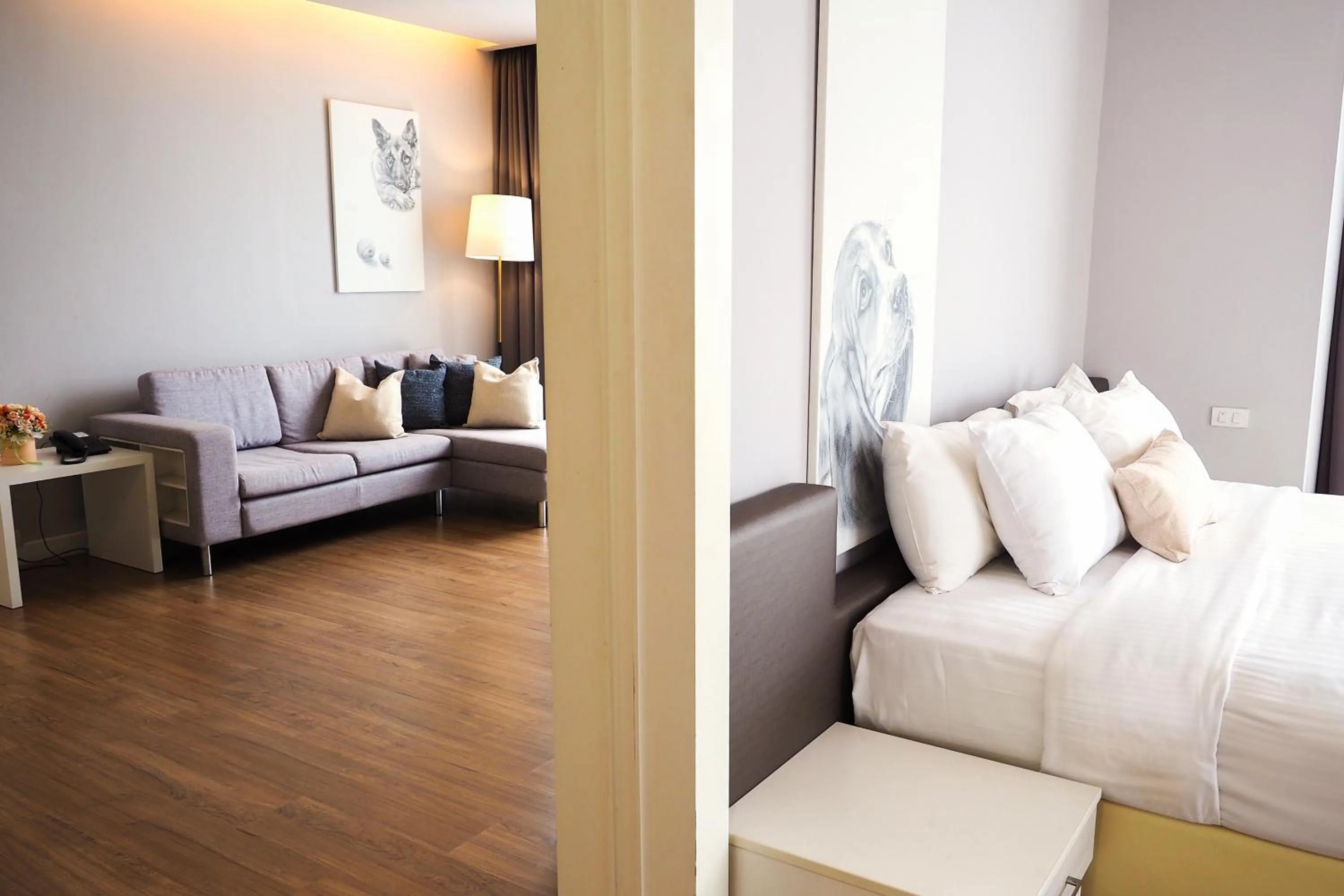 Bed in THE KANNAS Hotel & Serviced Apartment, Chiang Mai SHA Certified