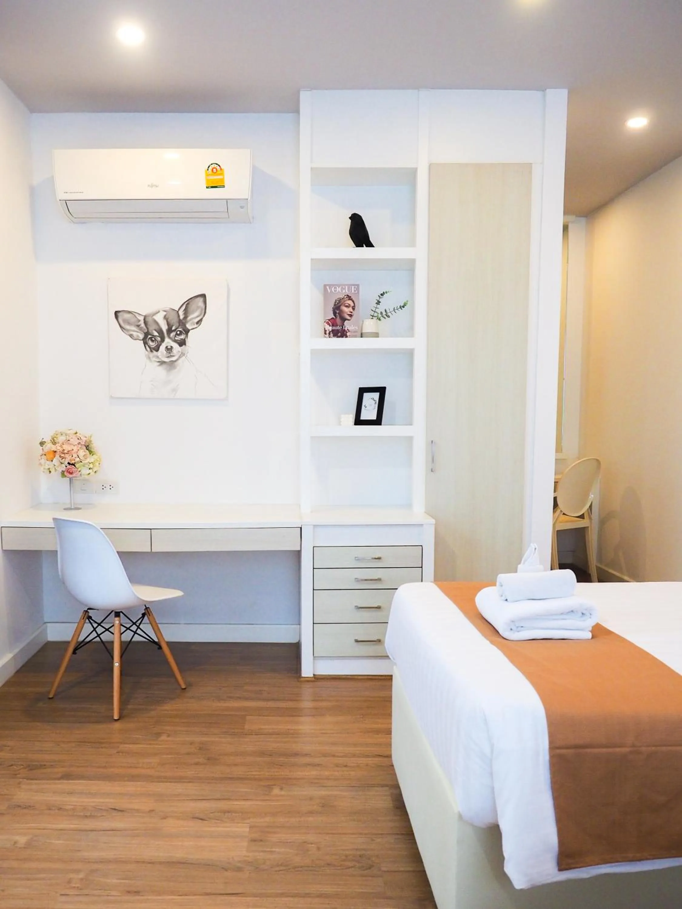 Bed in THE KANNAS Hotel & Serviced Apartment, Chiang Mai SHA Certified