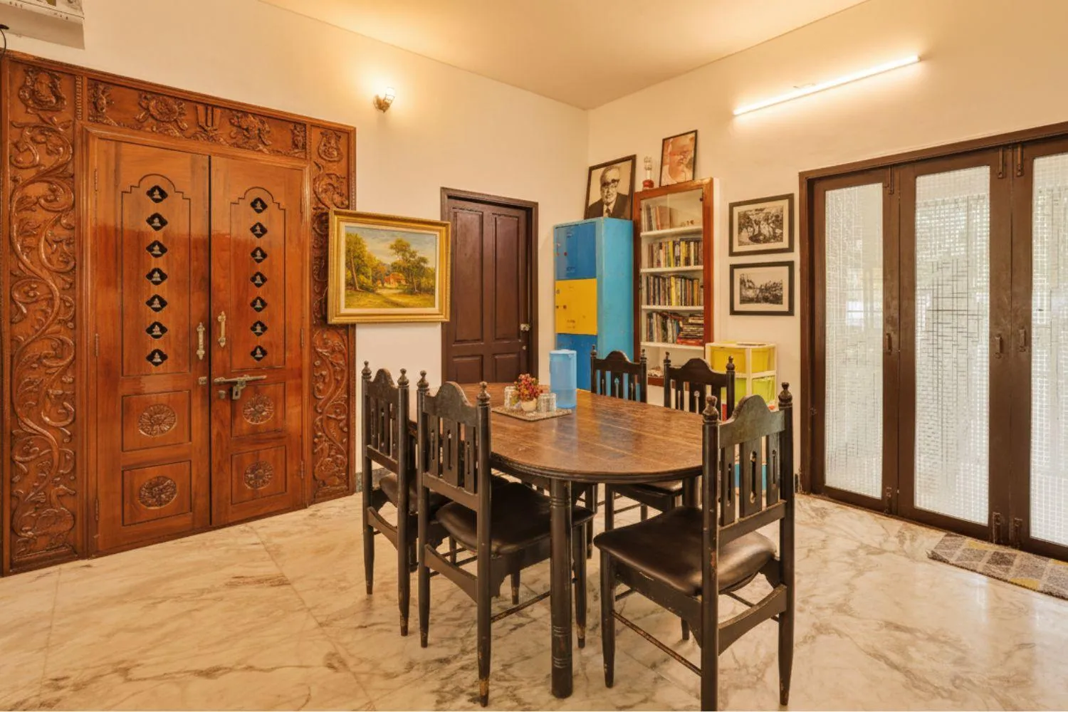 Dining area in Hostel Gandhi