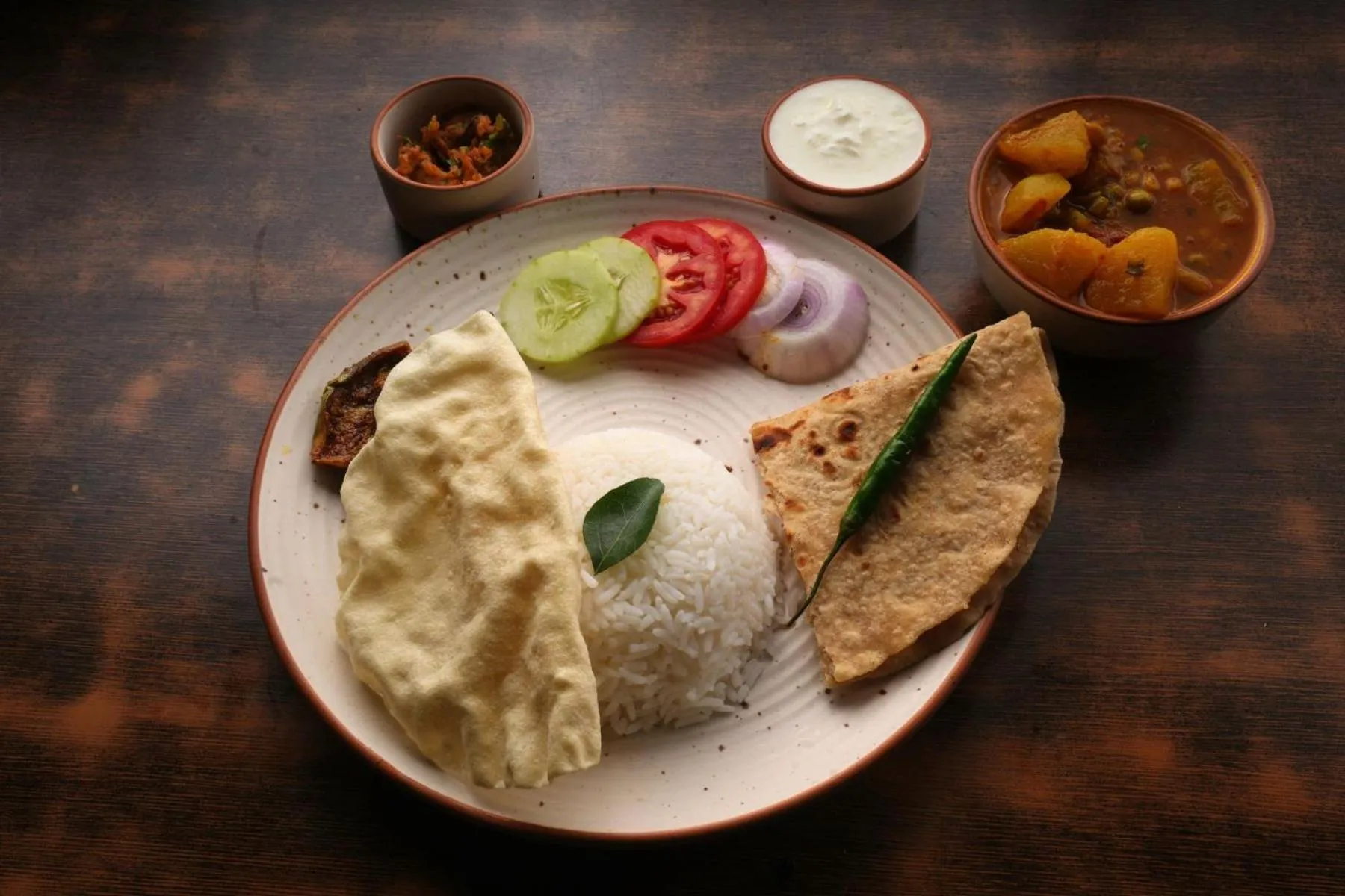 Food close-up in Hostel Gandhi