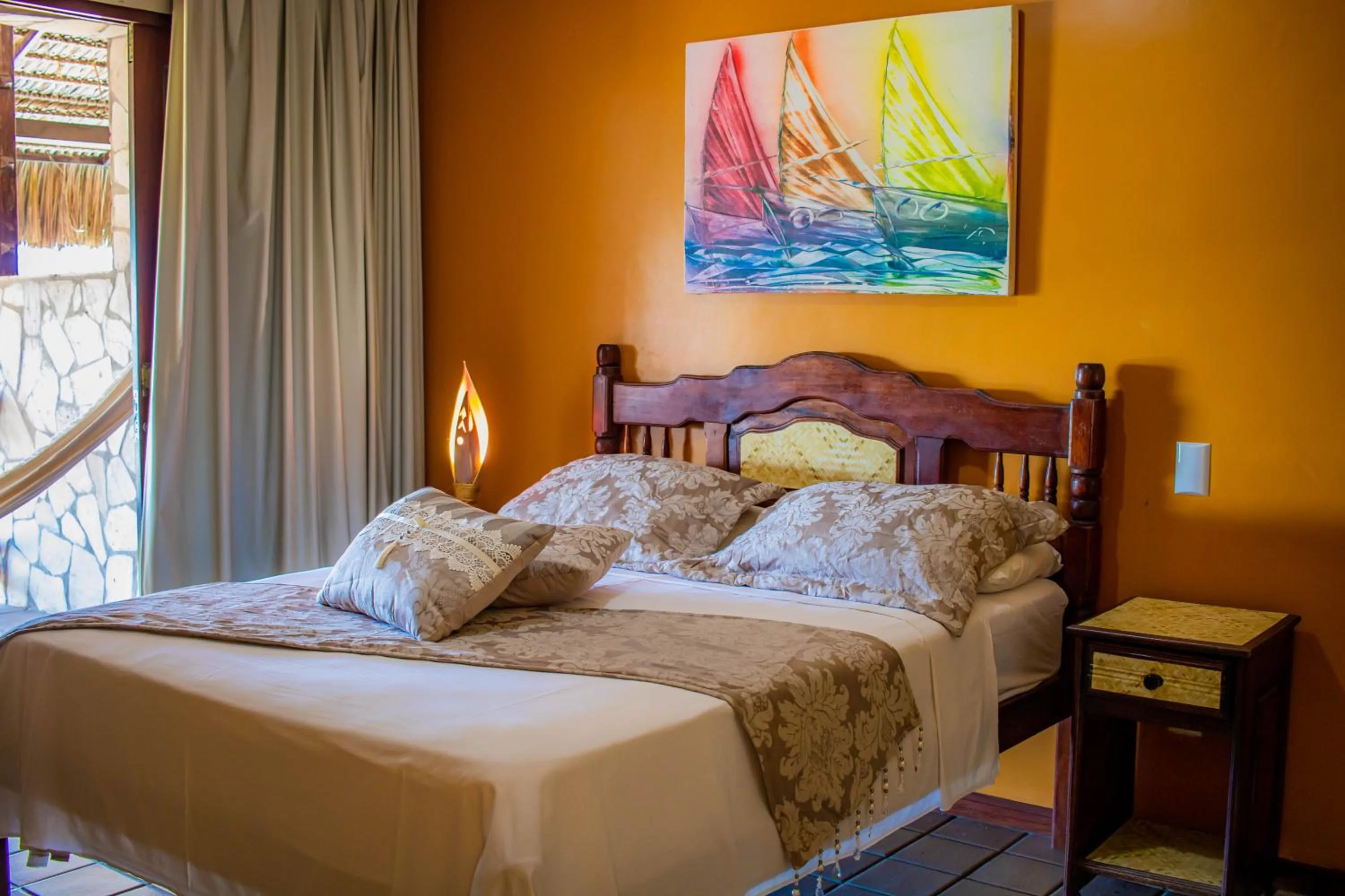 Bed in Castelo Beach Hotel