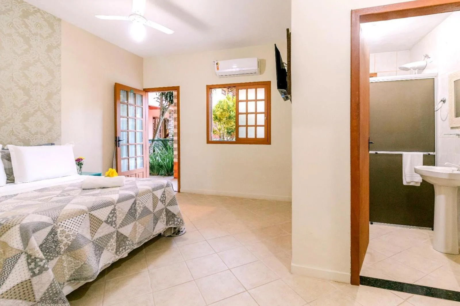 Bed in Pousada Chaday