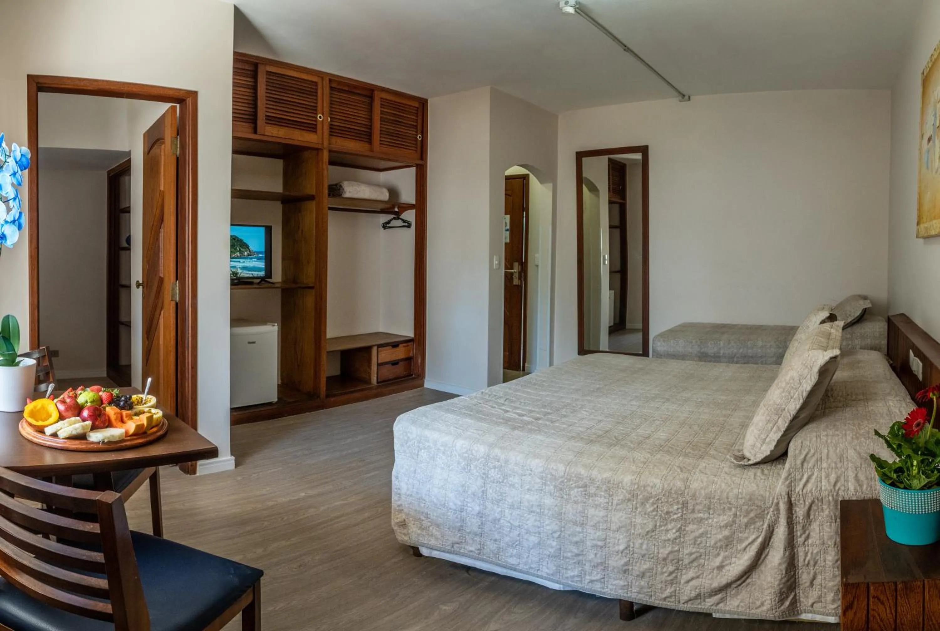 Bedroom in Strand Hotel Guarujá Frente Mar