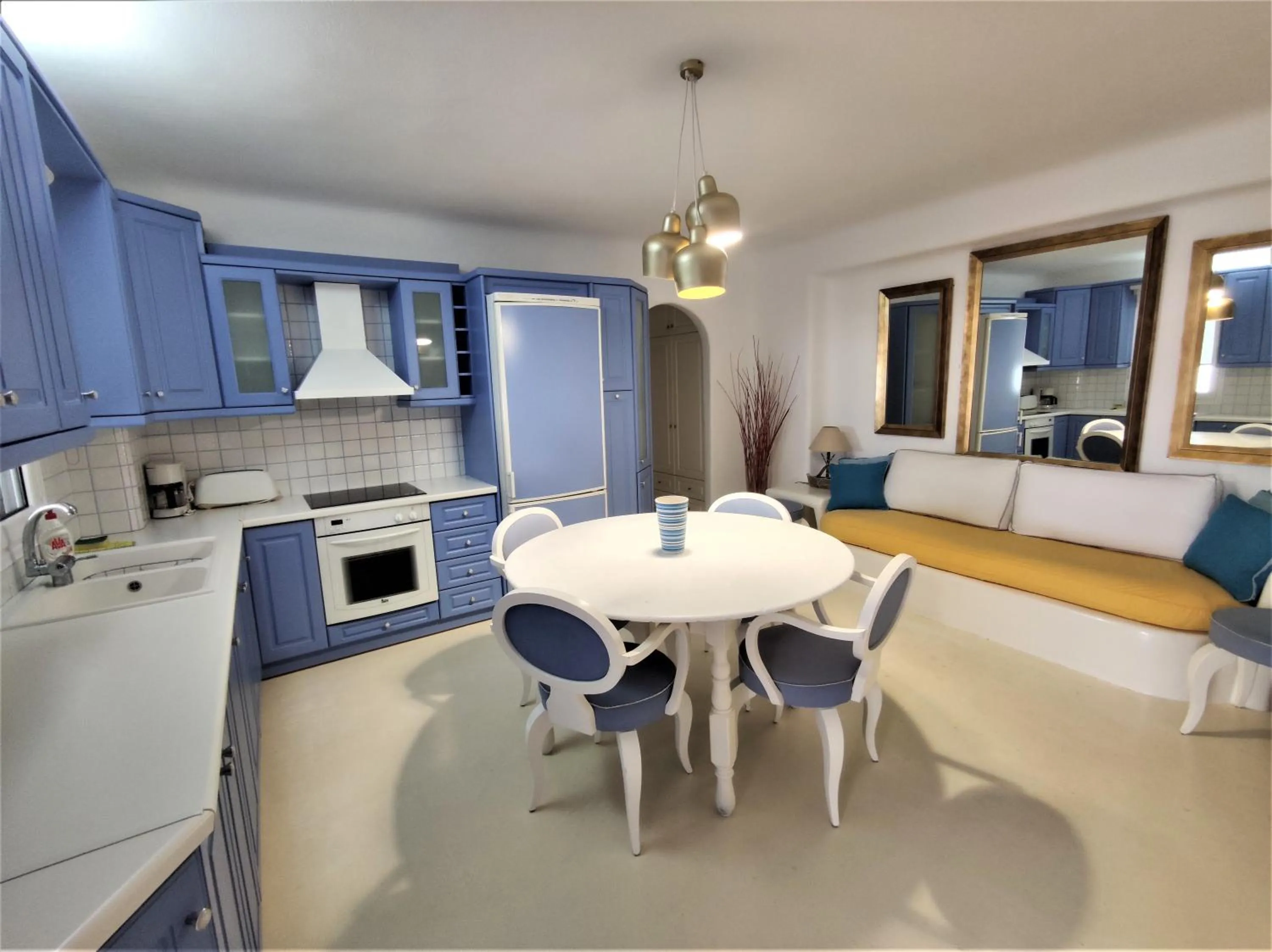 Kitchen or kitchenette in Mykonian Iros Suites & Villas