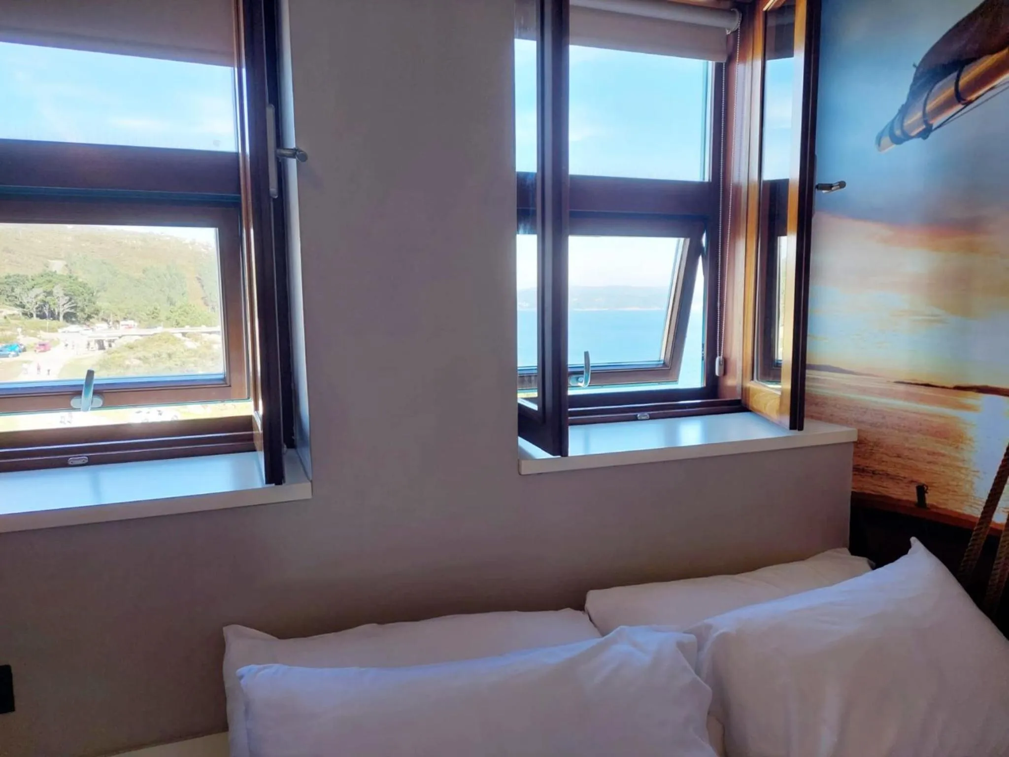 View (from property/room), Bed in Hotel O Semaforo