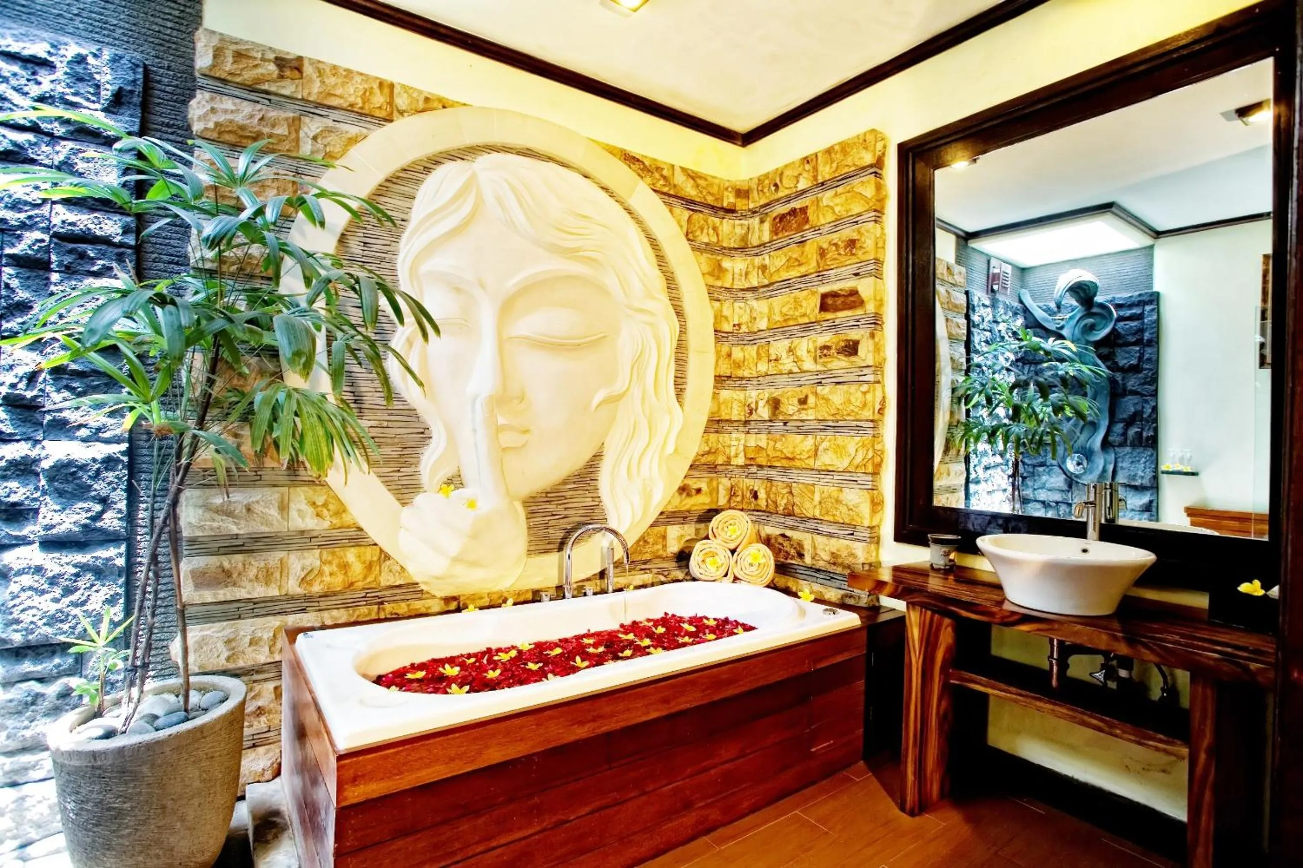 Bathroom, Bed in The Bali Dream Villa Seminyak