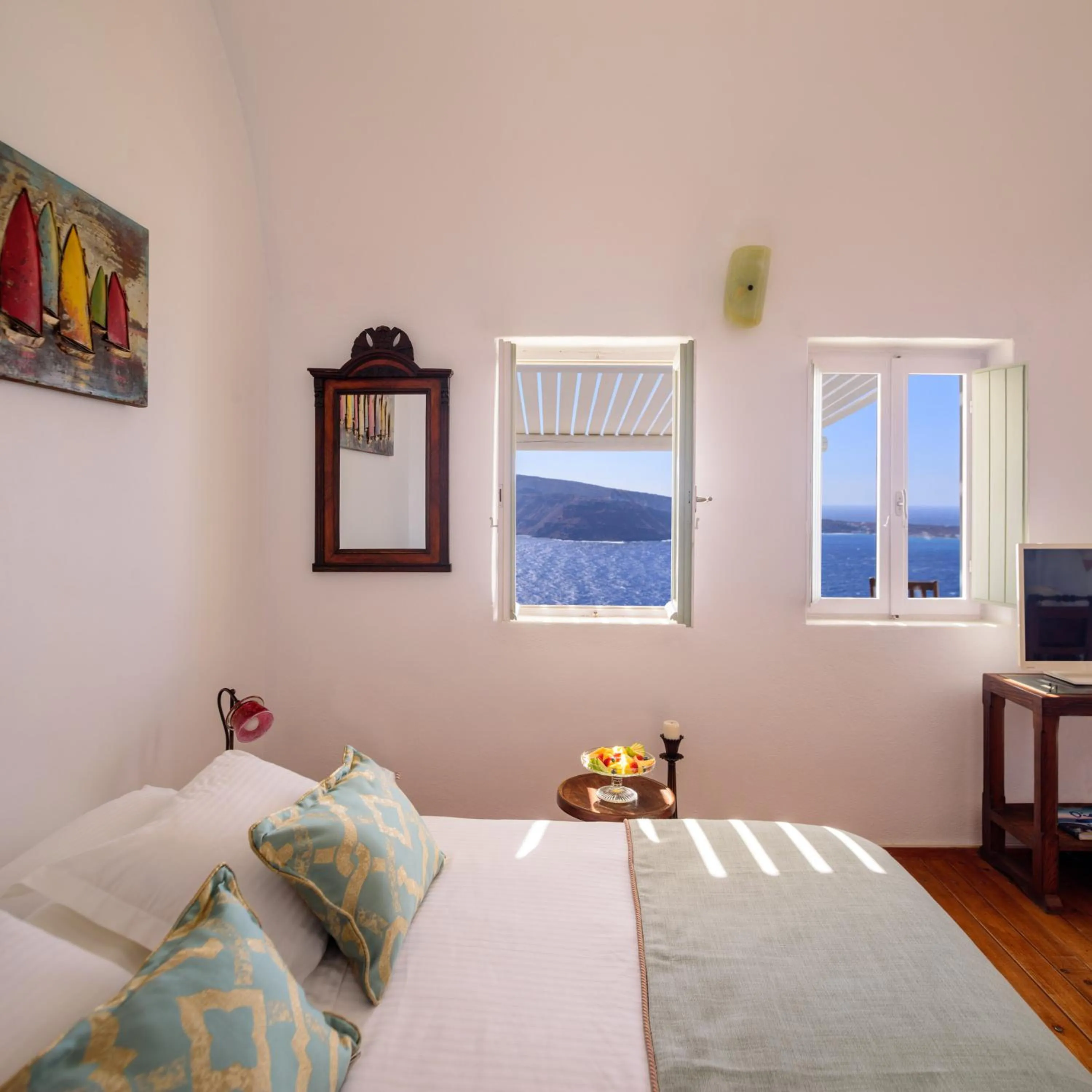 Bed in Fanari Villas