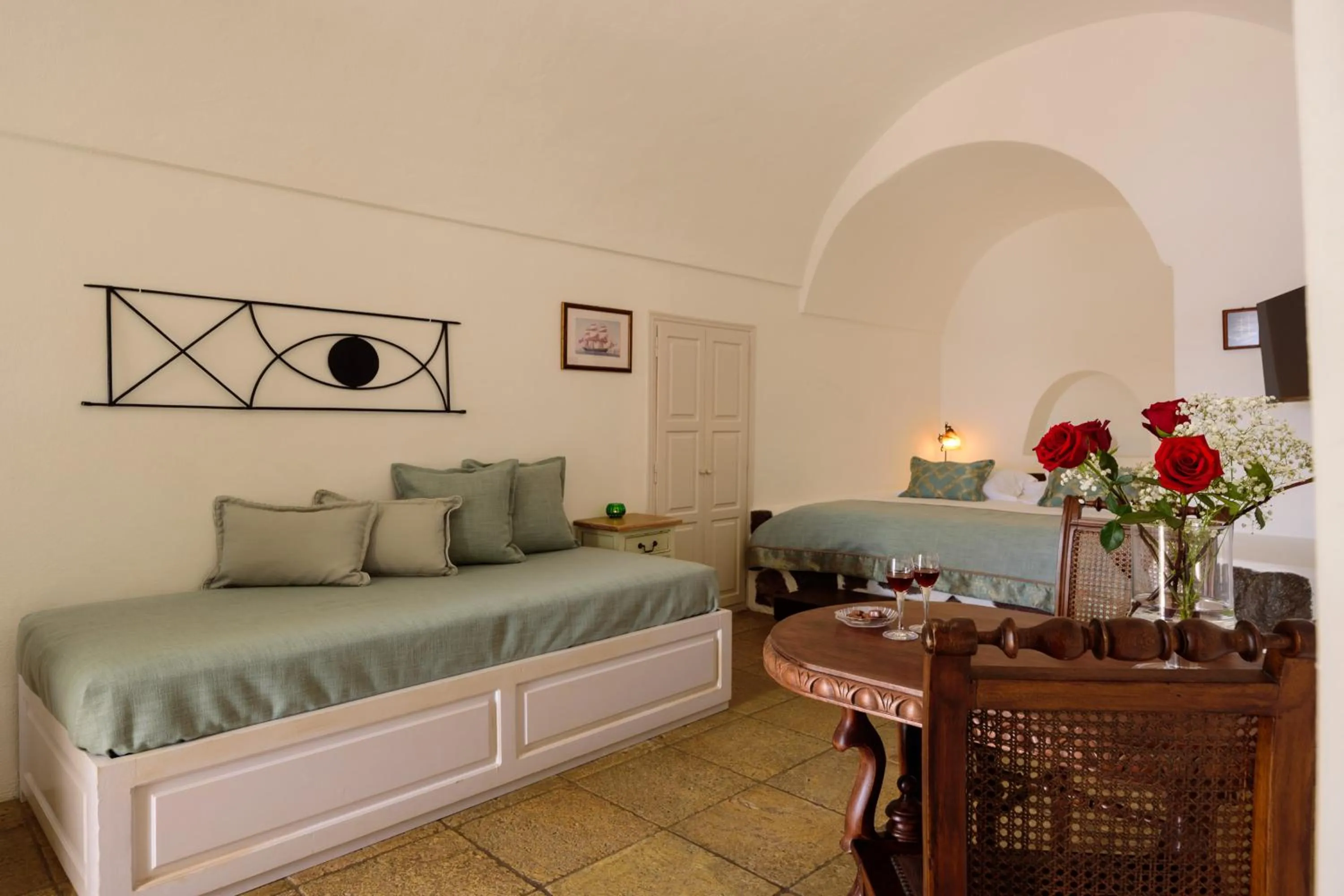 Bed in Fanari Villas